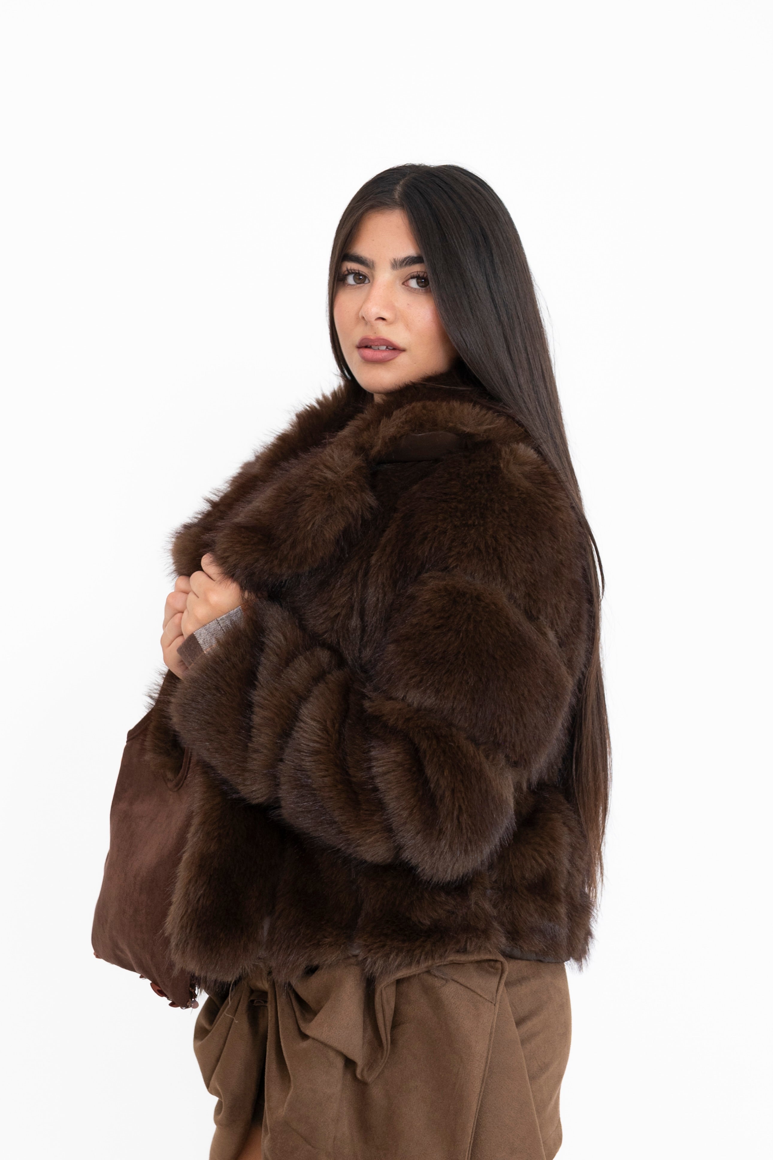 Pelliccia Desy brown
