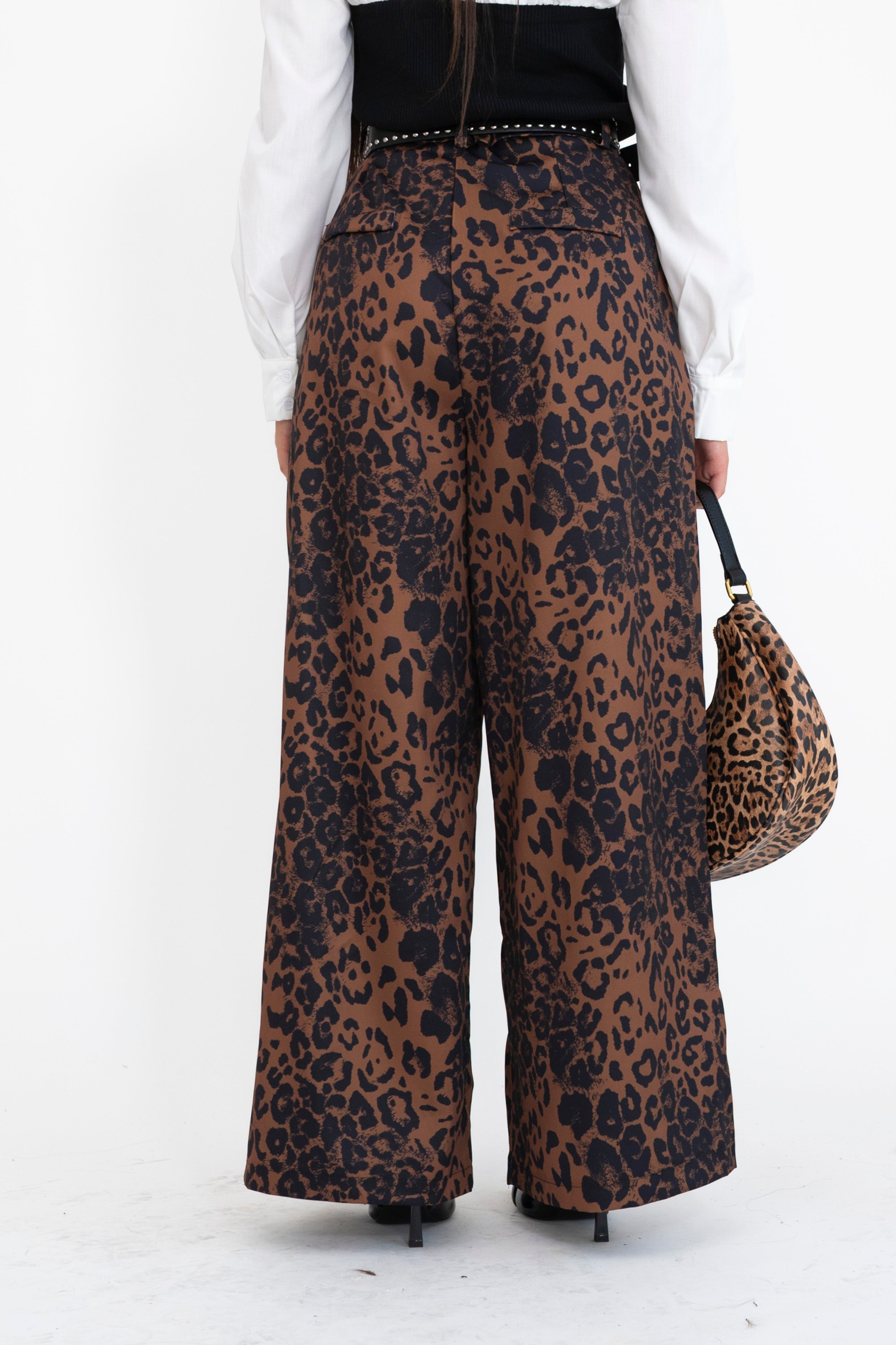Pantalone palazzo animalier