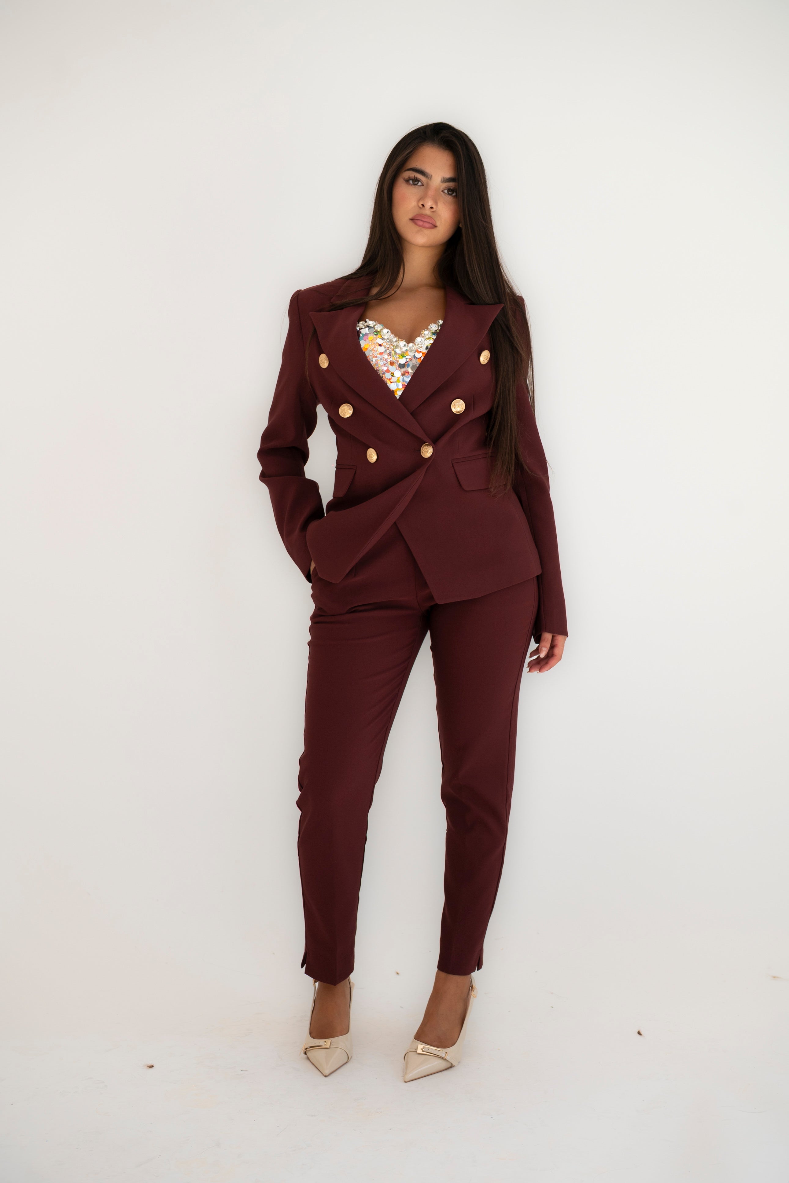 Tailleur bottoni gold