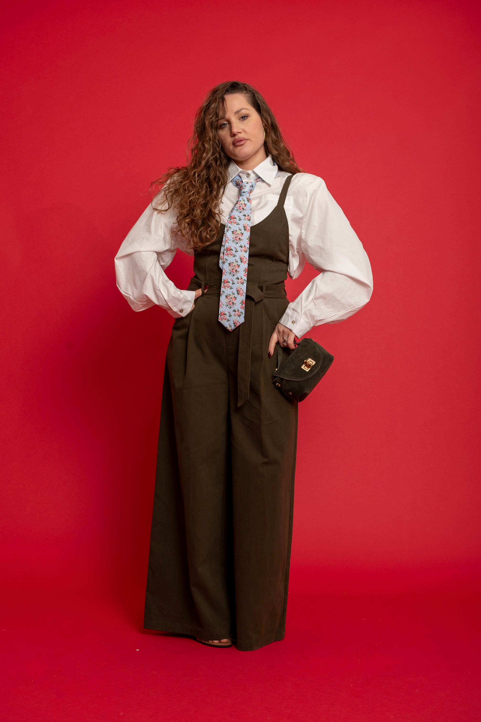 Salopette green by Lumina