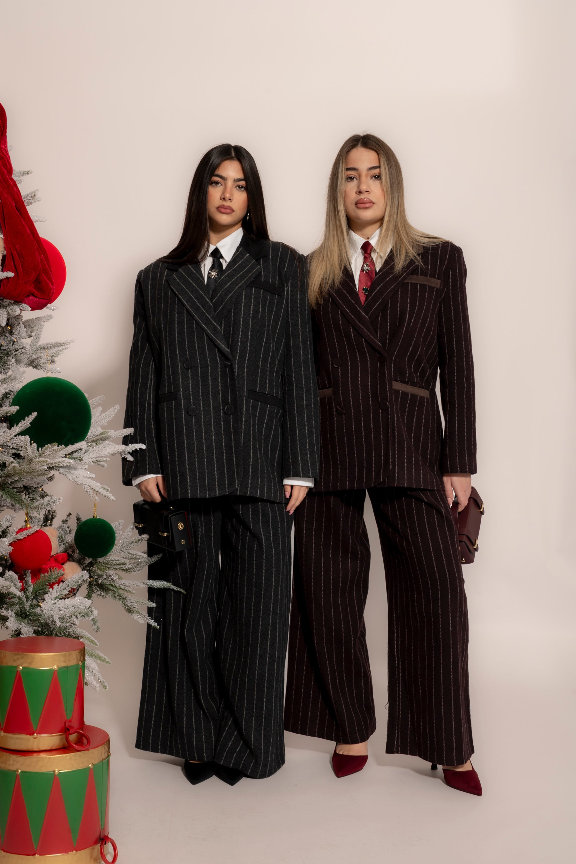 Tailleur doppiopetto rigato