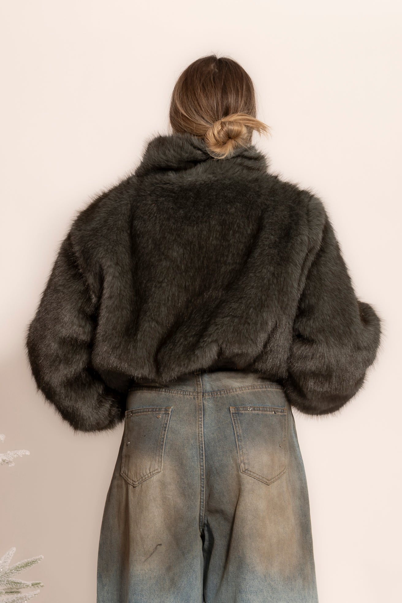 Bomber pelliccia green