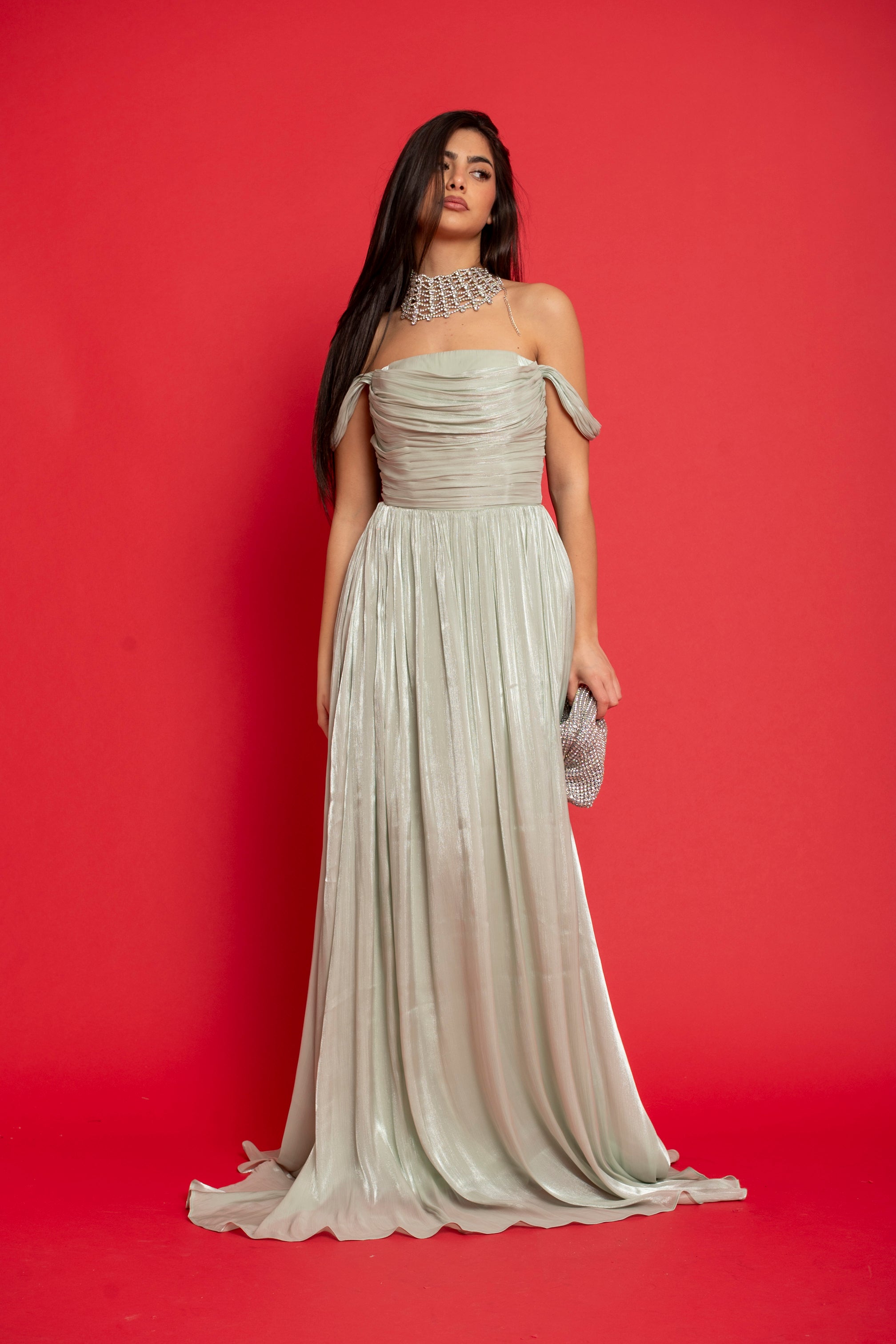 Abito da cerimonia con plissé