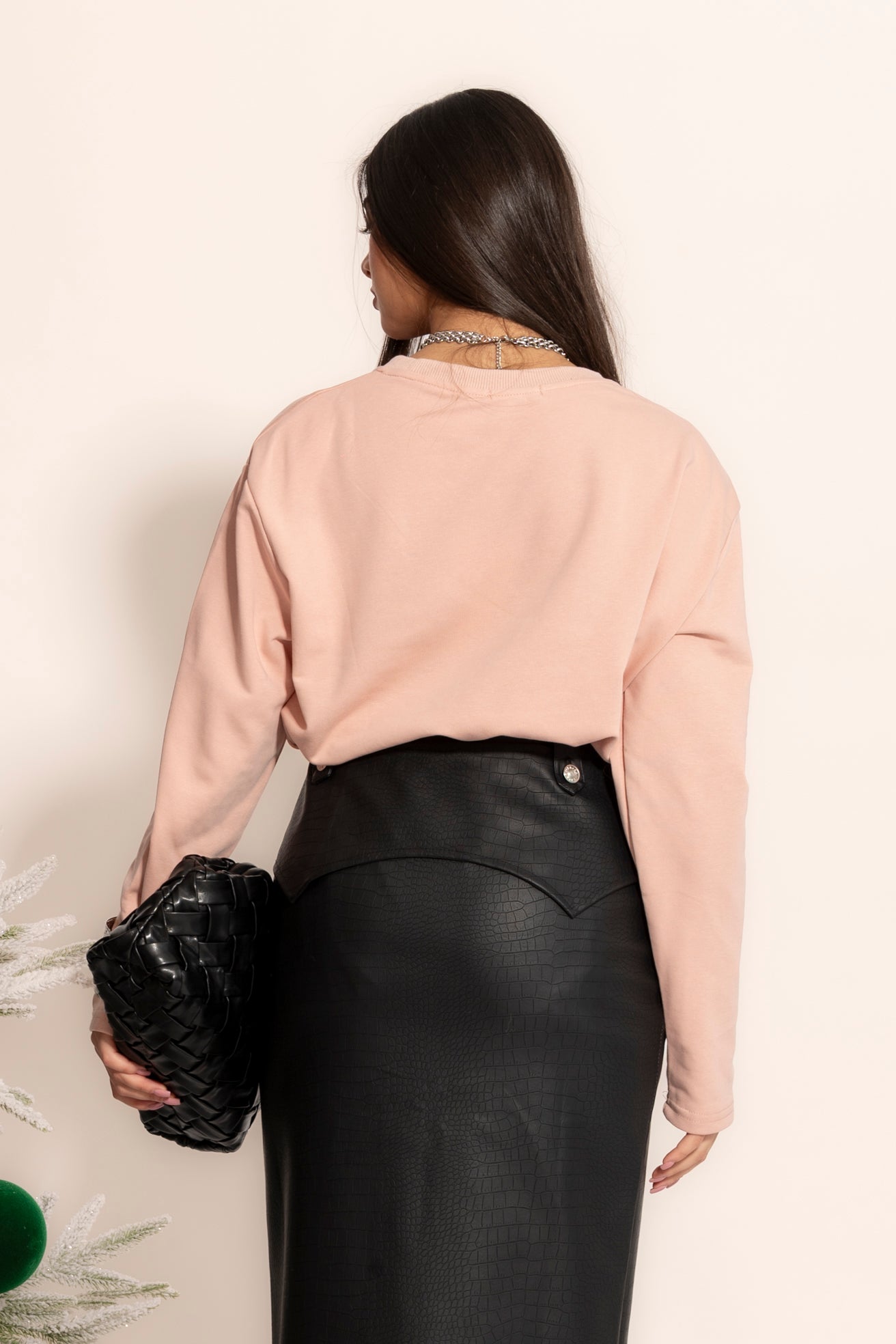 Maglia con spalline rosa