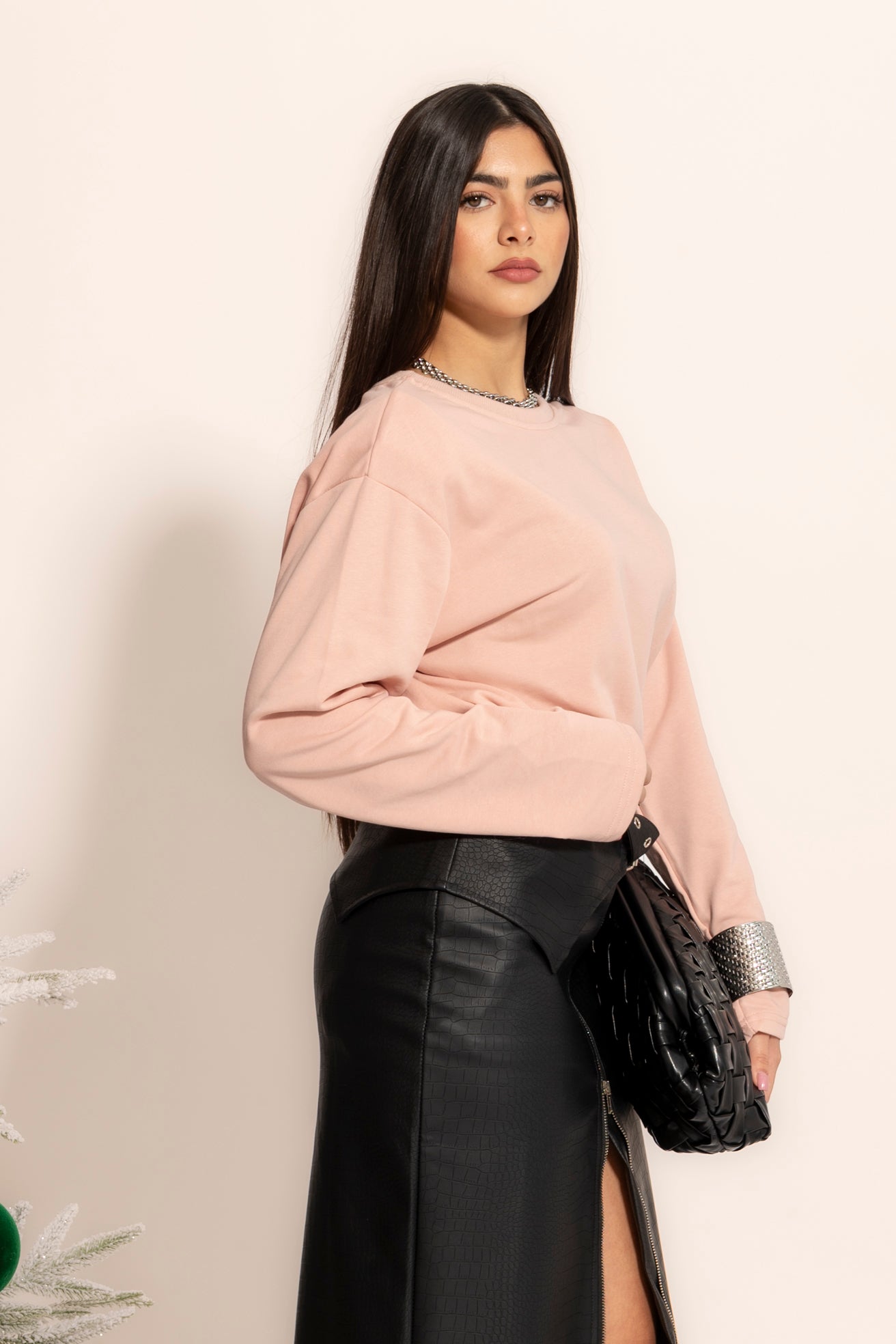 Maglia con spalline rosa