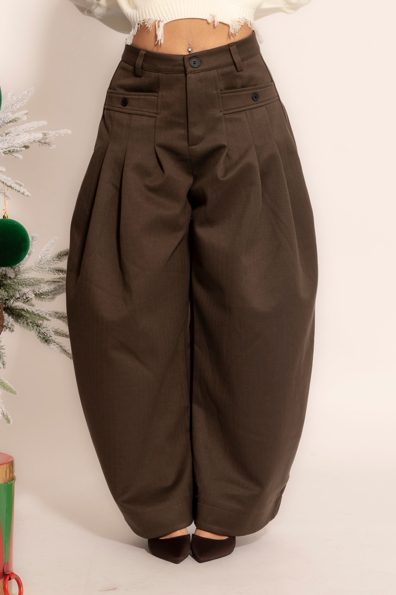 Pantalone ballon in panno