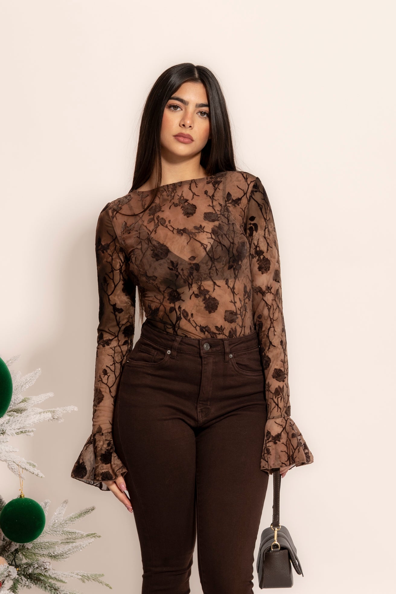 Body con dettagli in velluto