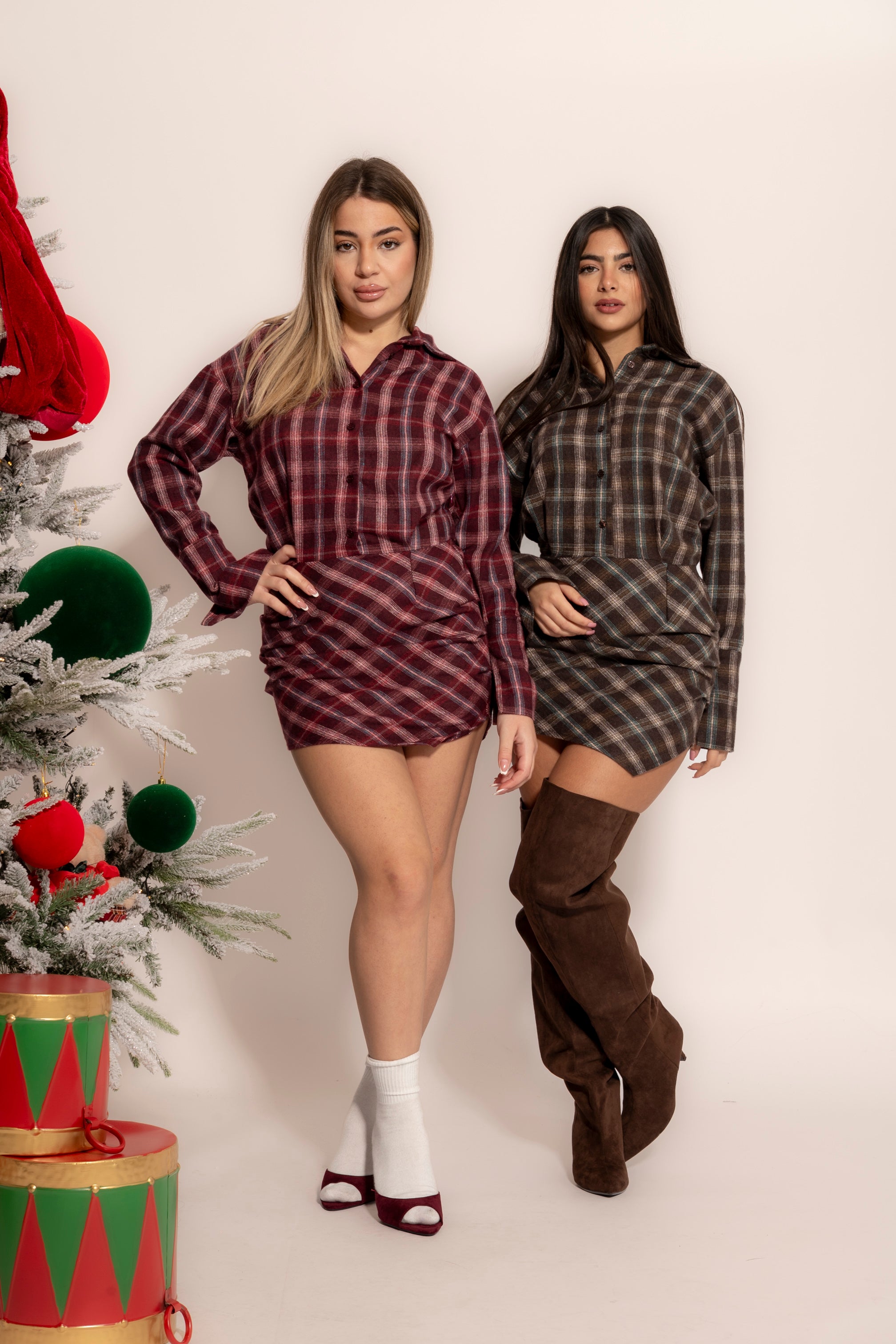 Abito camicia a quadri