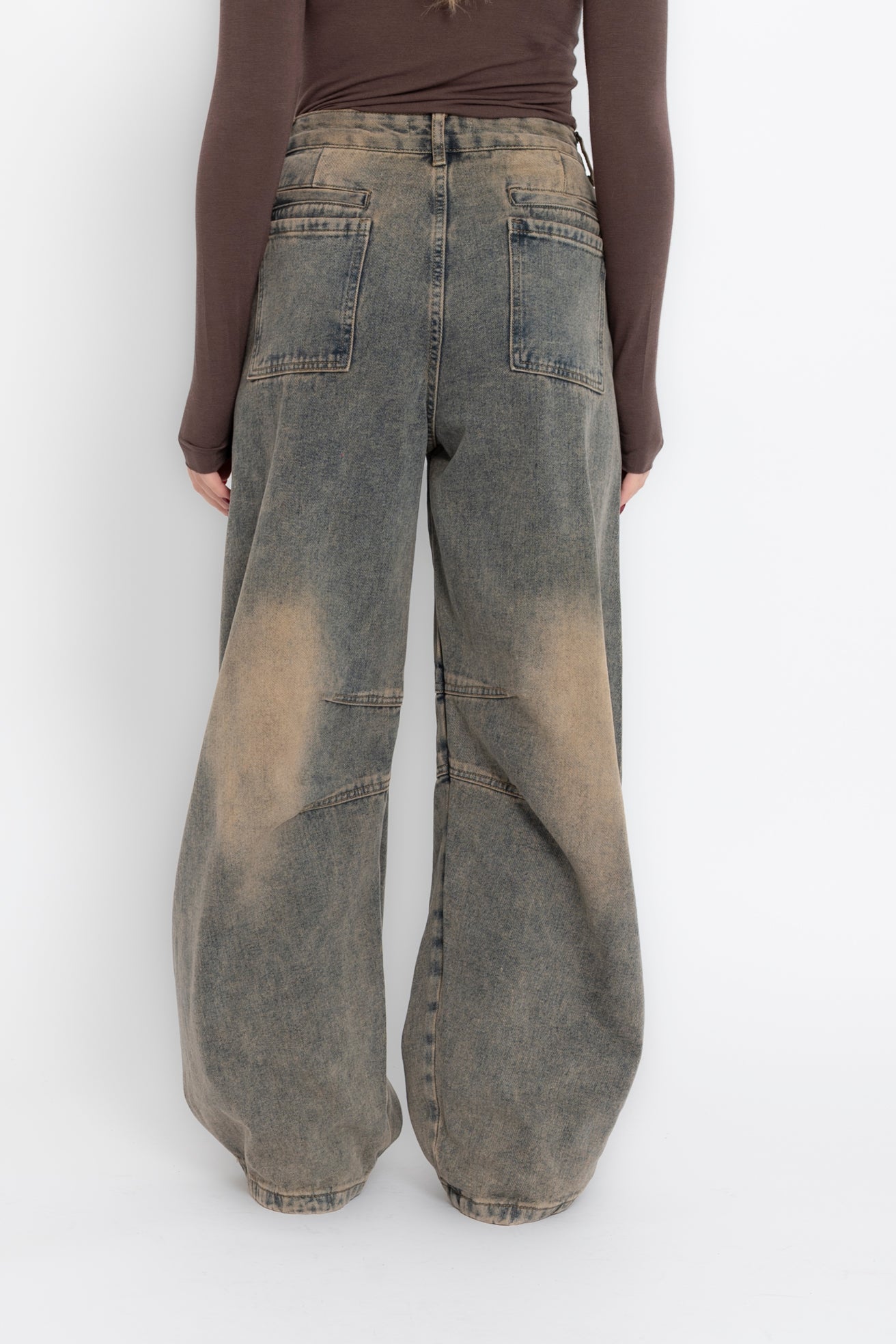 Jeans ballon sabbiato