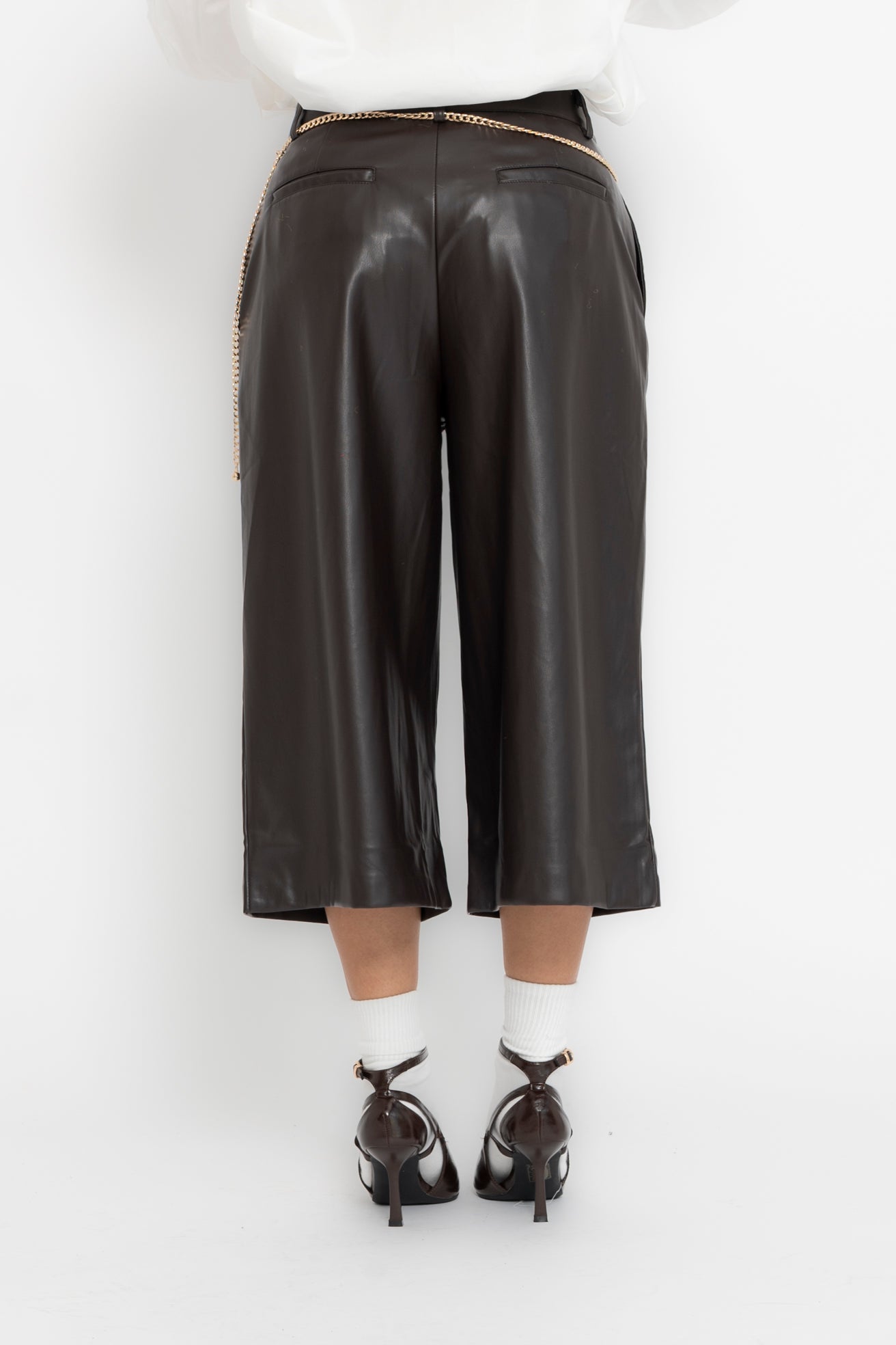 Bermuda ecopelle testa di moro