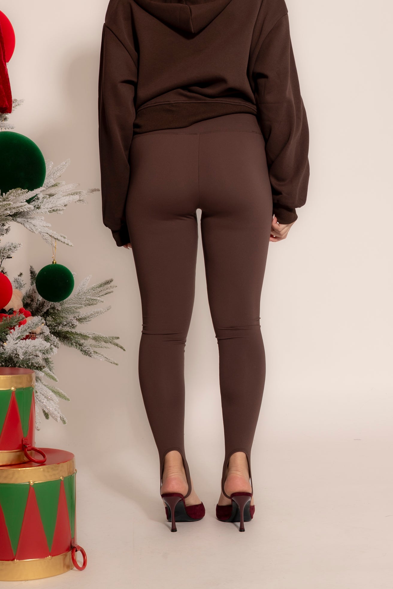 Leggins con ghette felpato