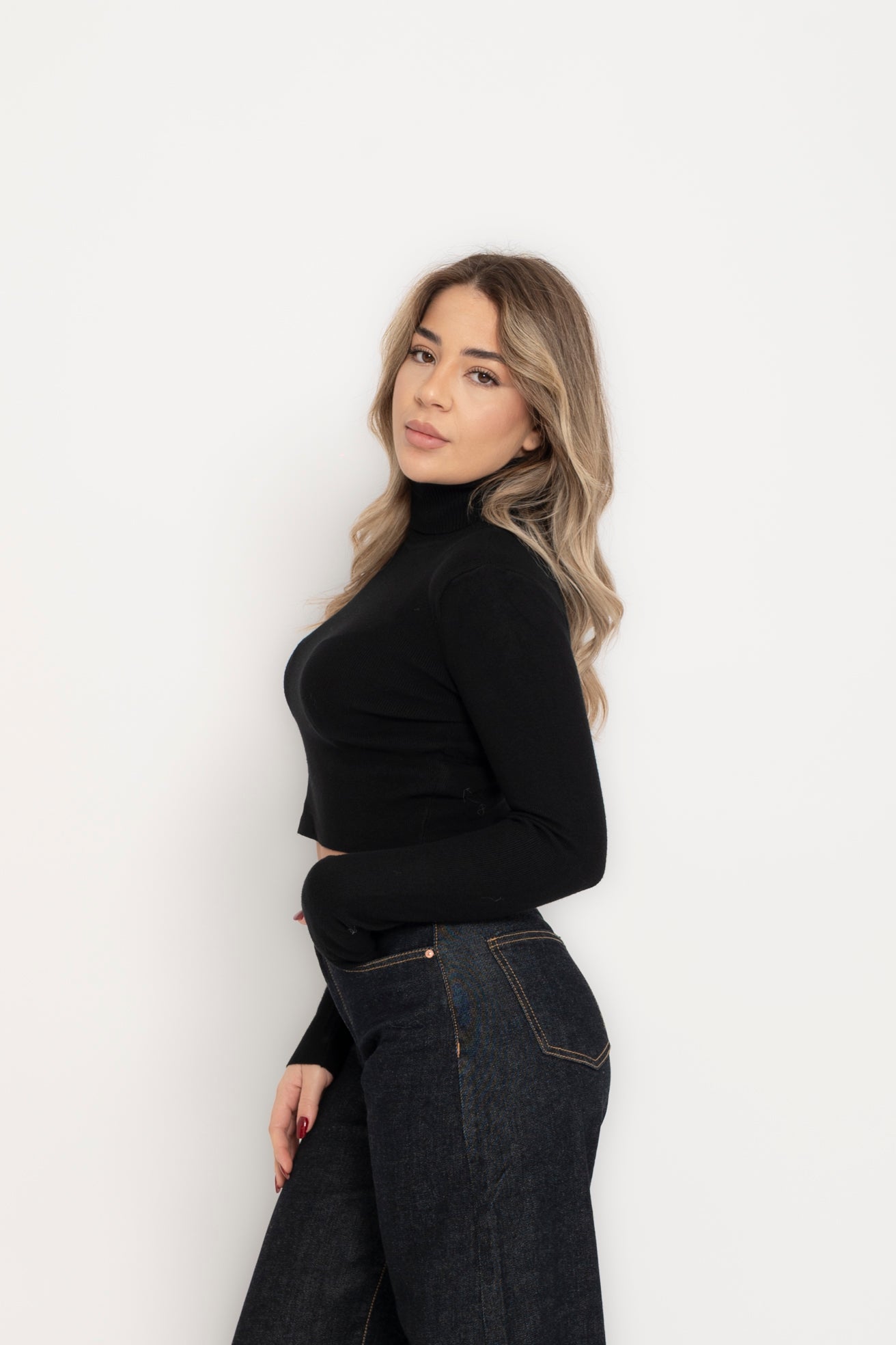 Pull crop collo alto