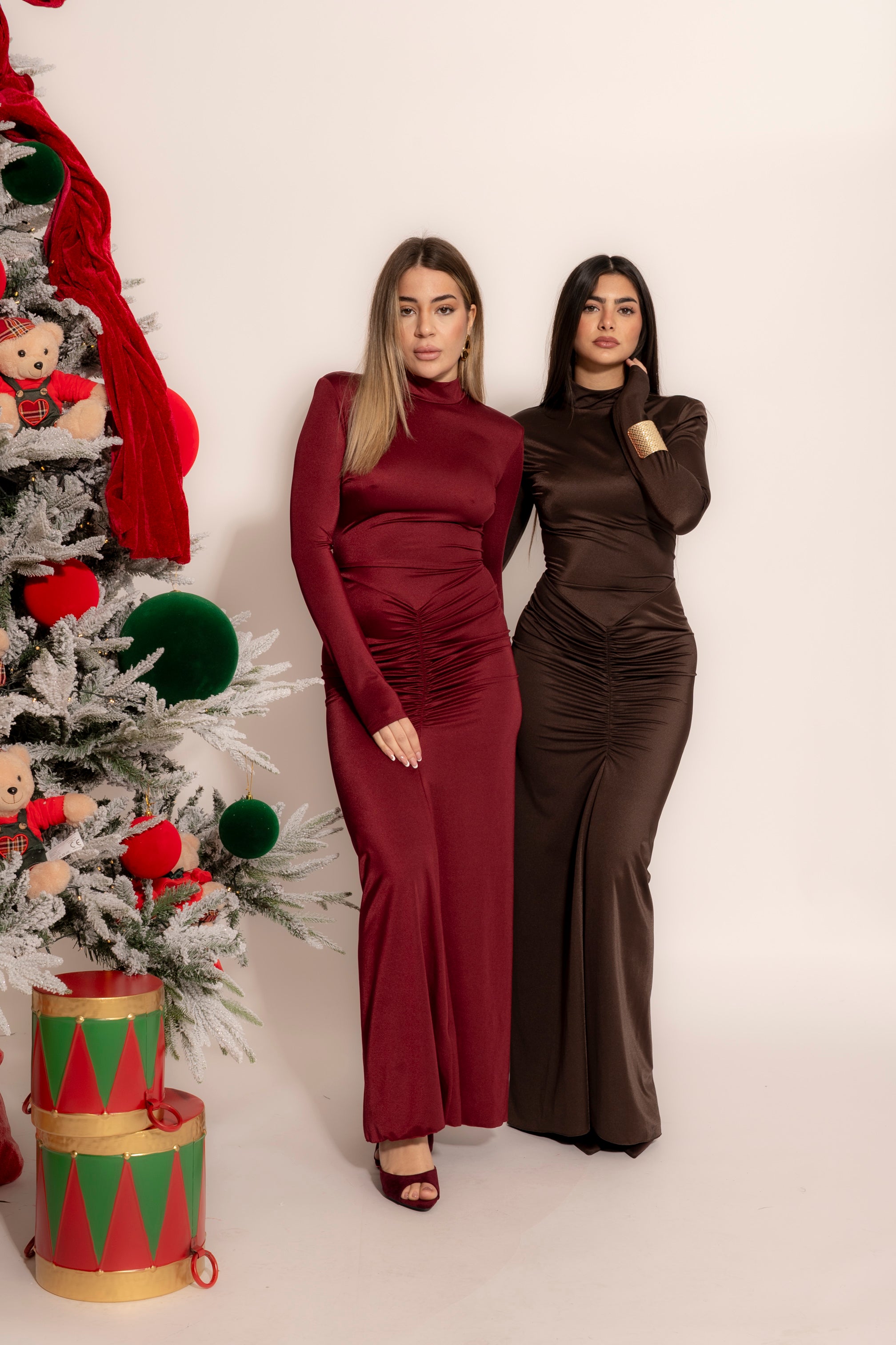 Abito licra con arriccio