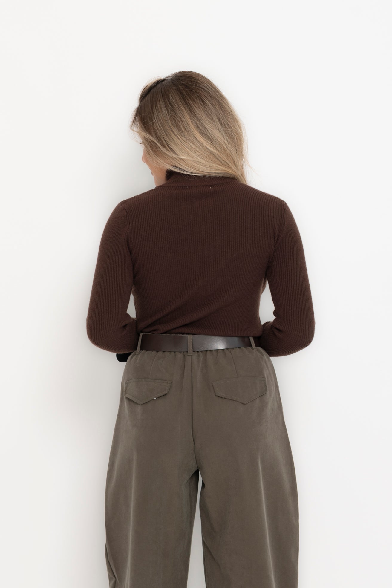 Maglia a costine con bottoni