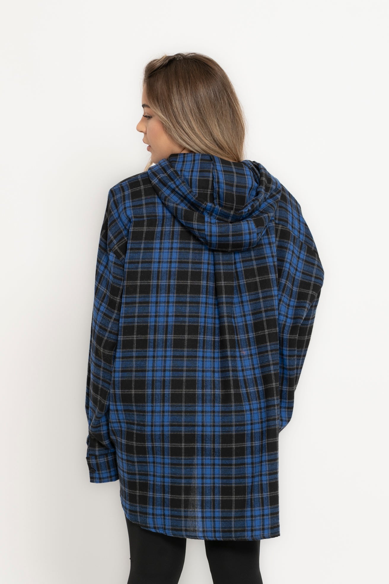 Camicia con cappuccio a quadroni