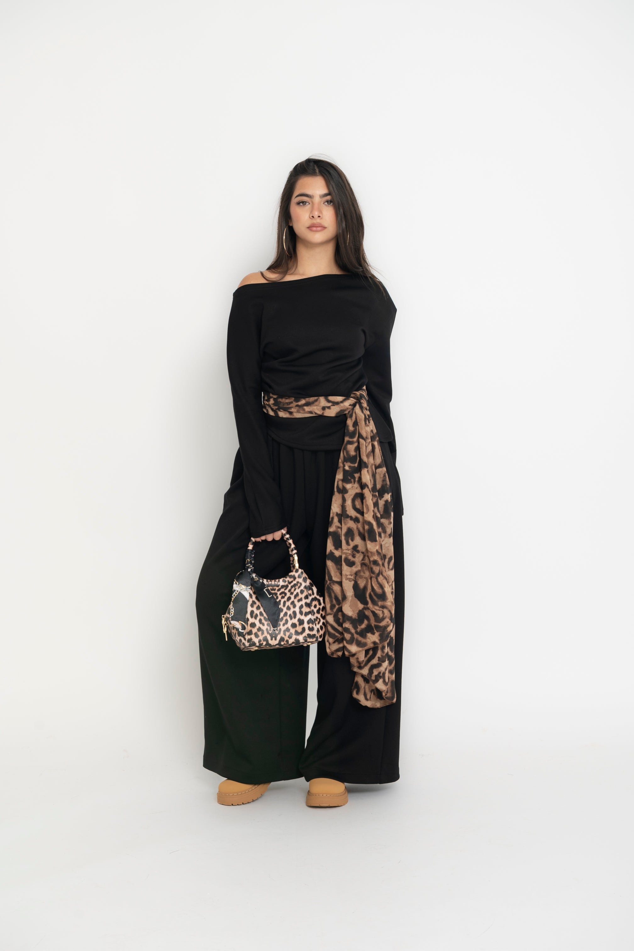 Cordset tuta foulard animalier