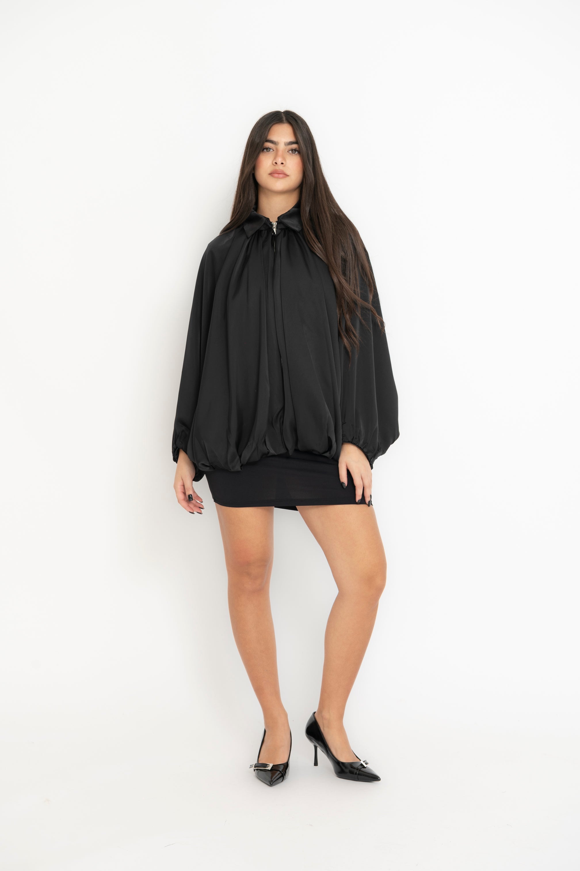 Giubbino camicia in raso