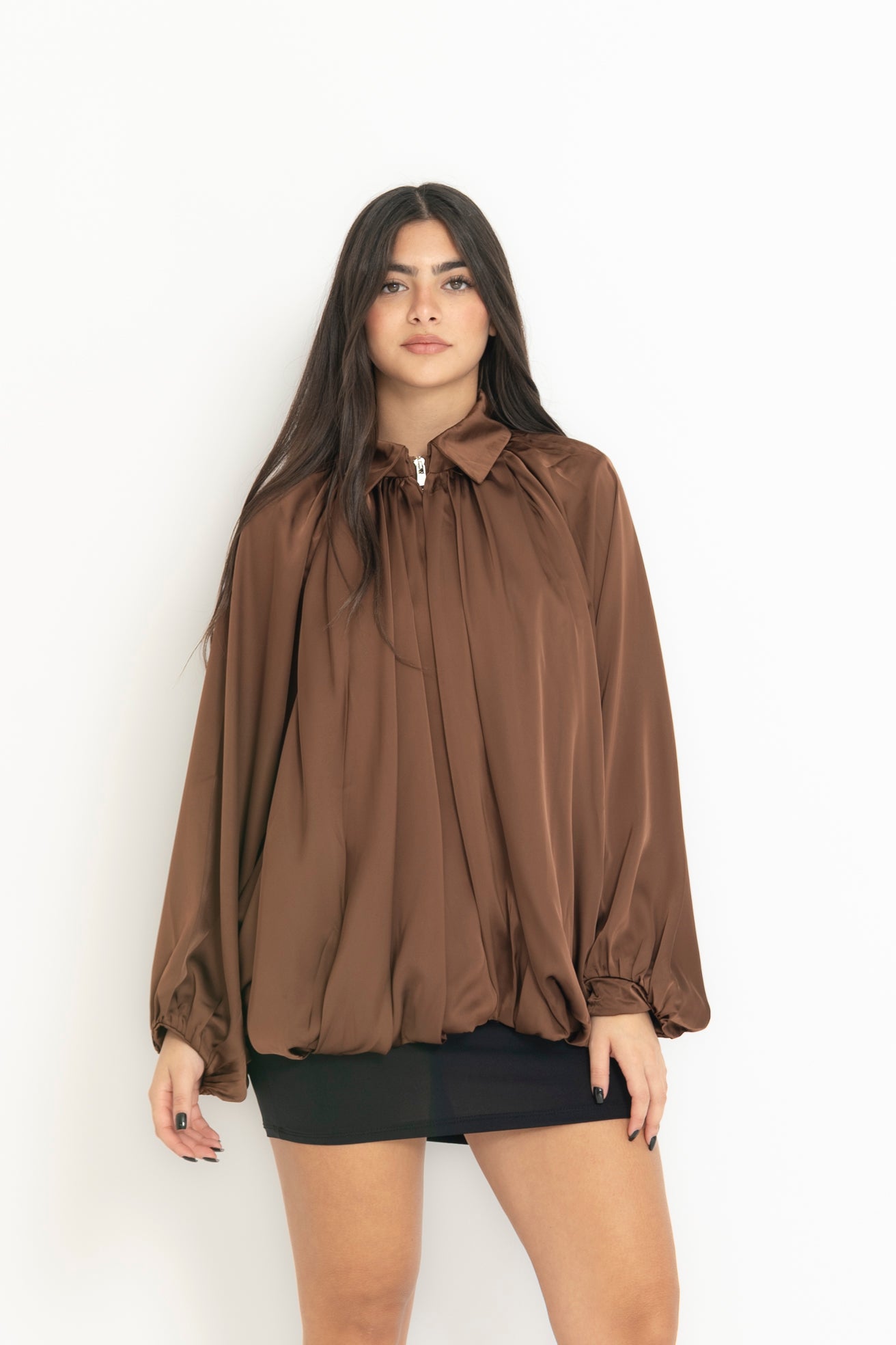 Giubbino camicia in raso