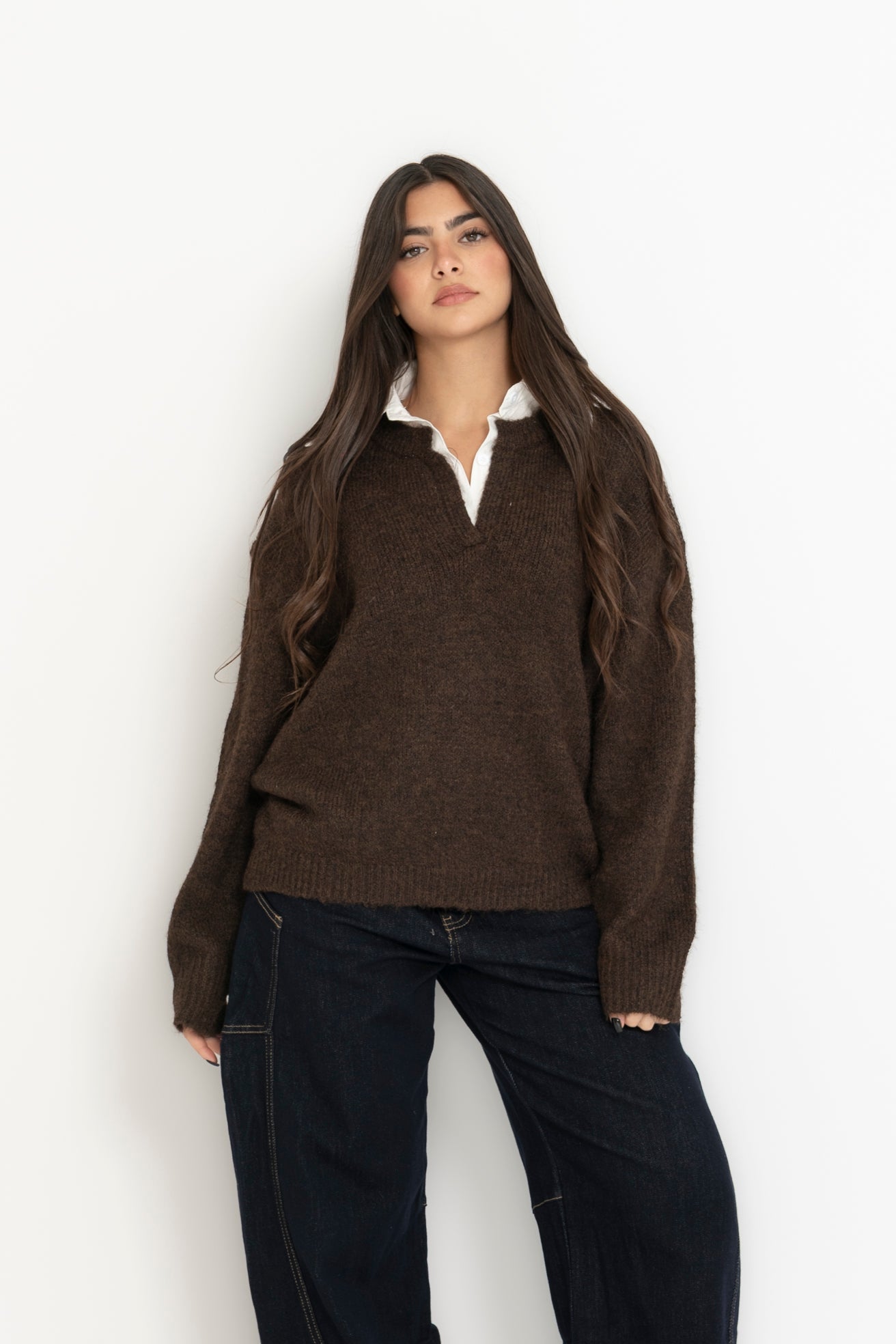 Pull effetto camicia