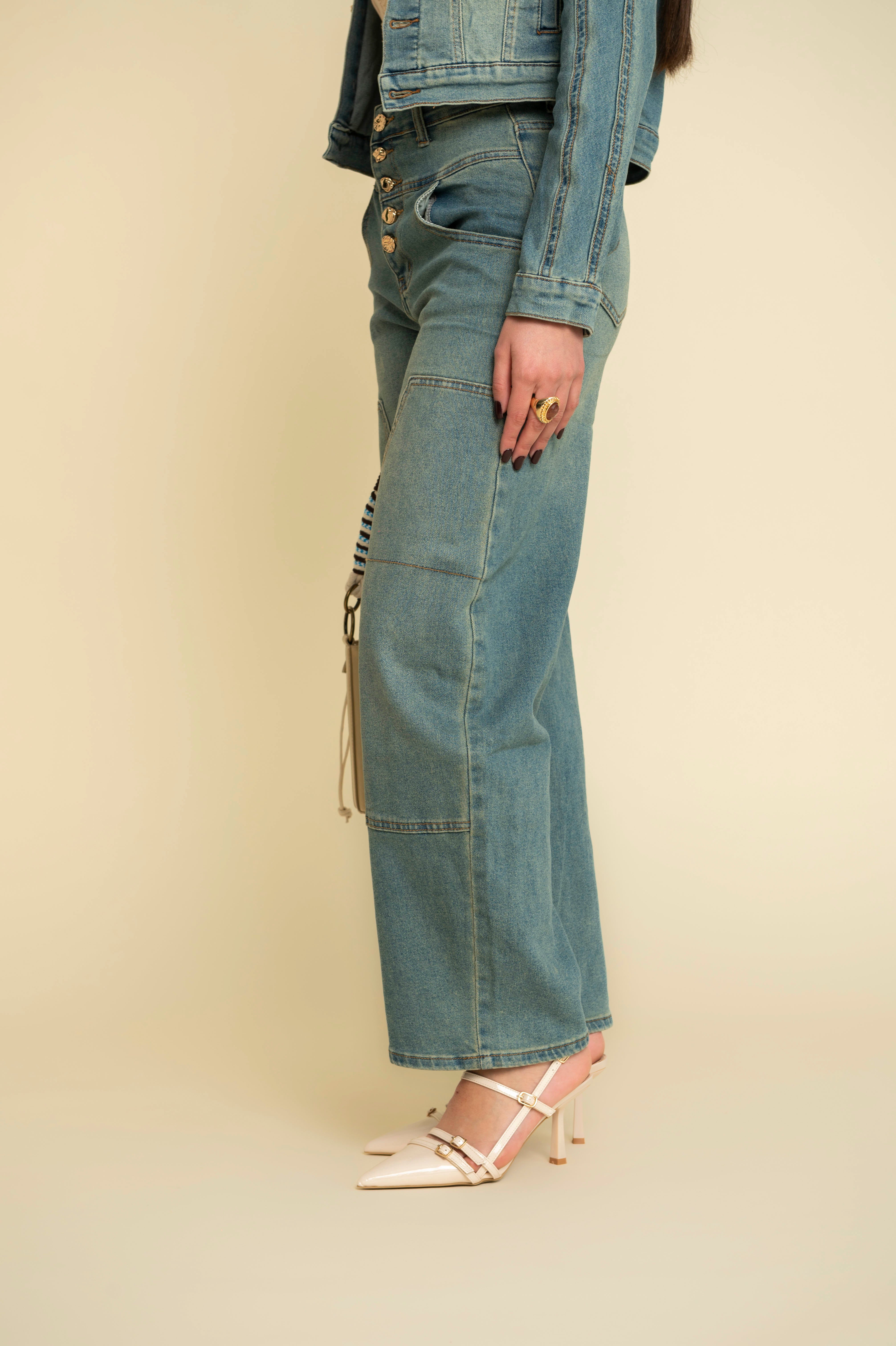 Cordset denim sabbiato