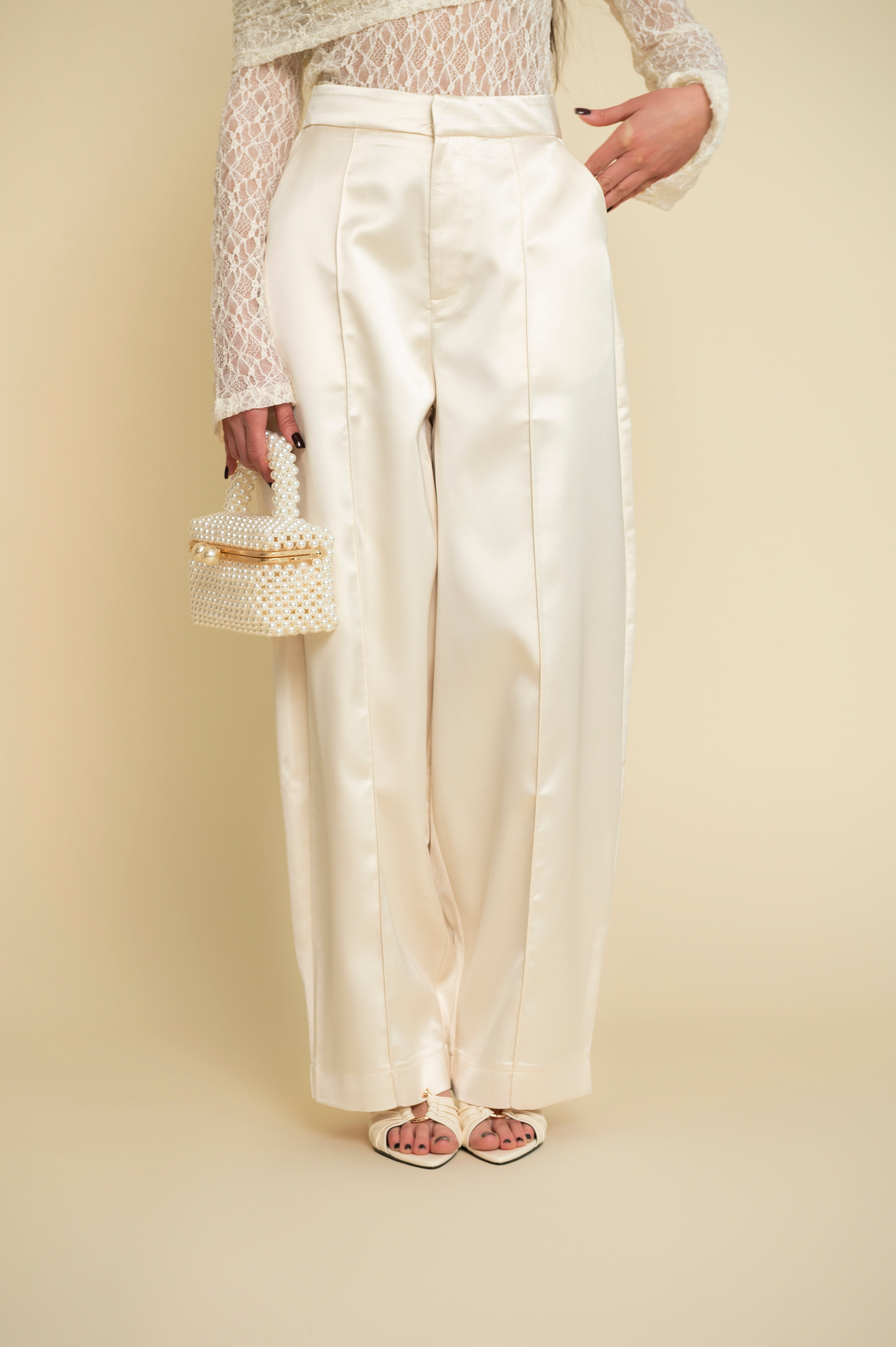 Pantalone ballon in raso