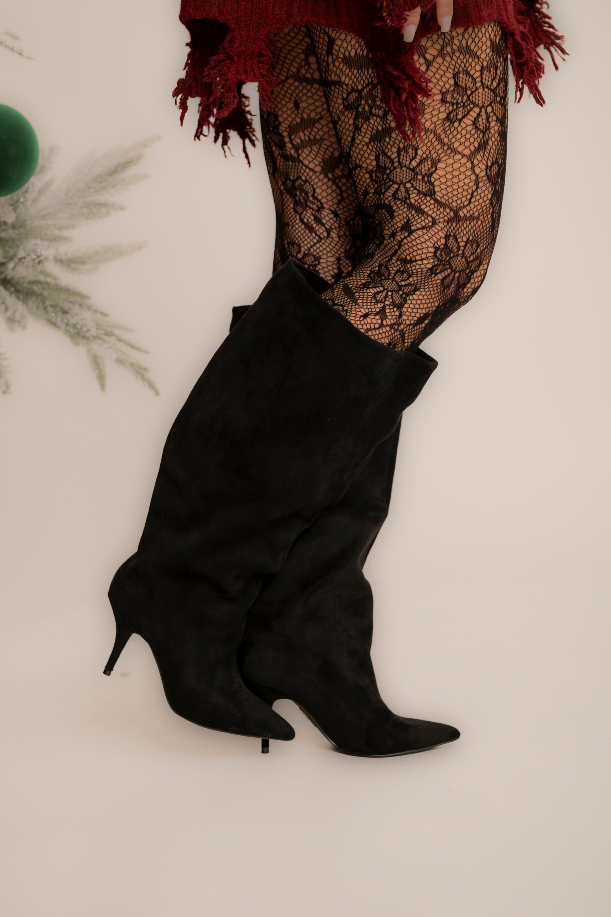 Stivale medio in camoscio