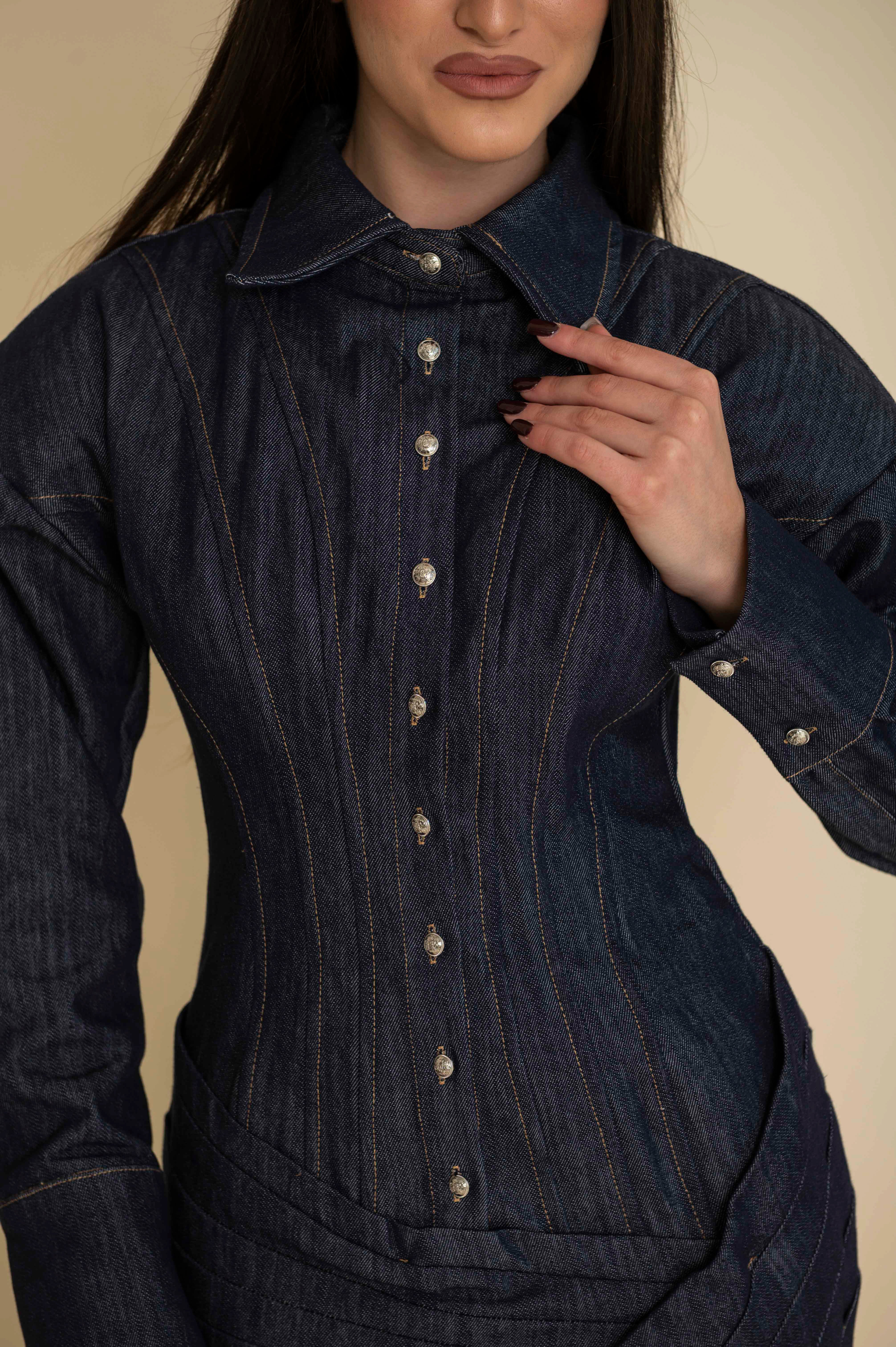 Abitino di jeans avvitato