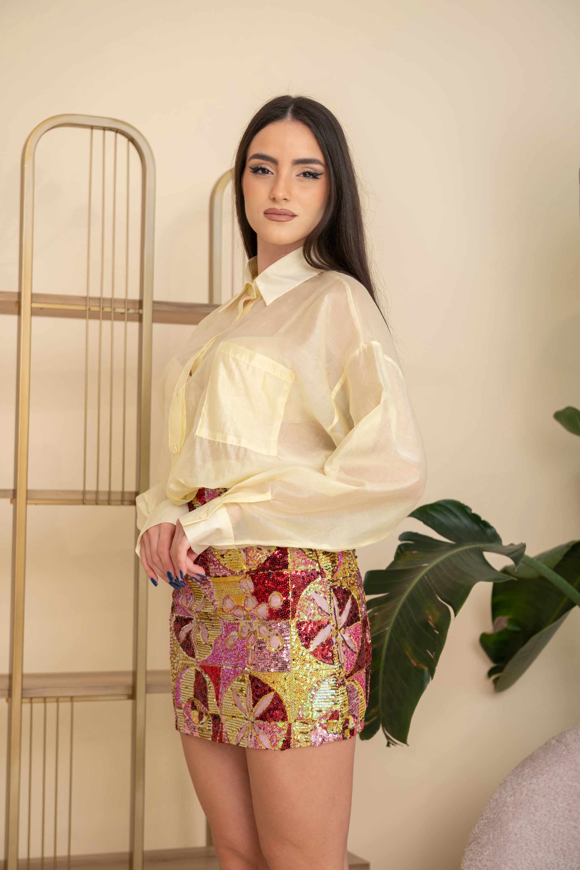 Camicia velata basic