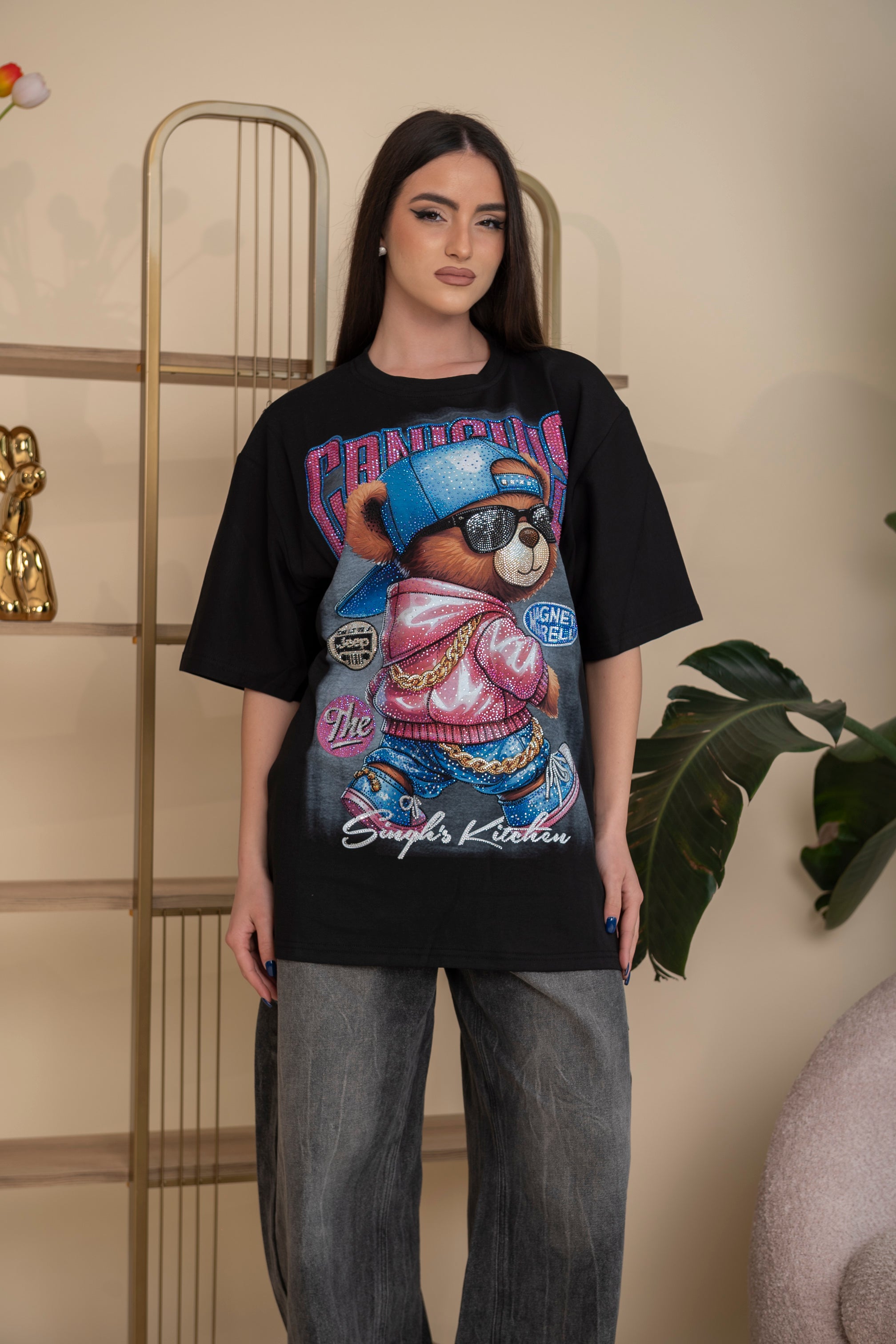 T-shirt orso strass