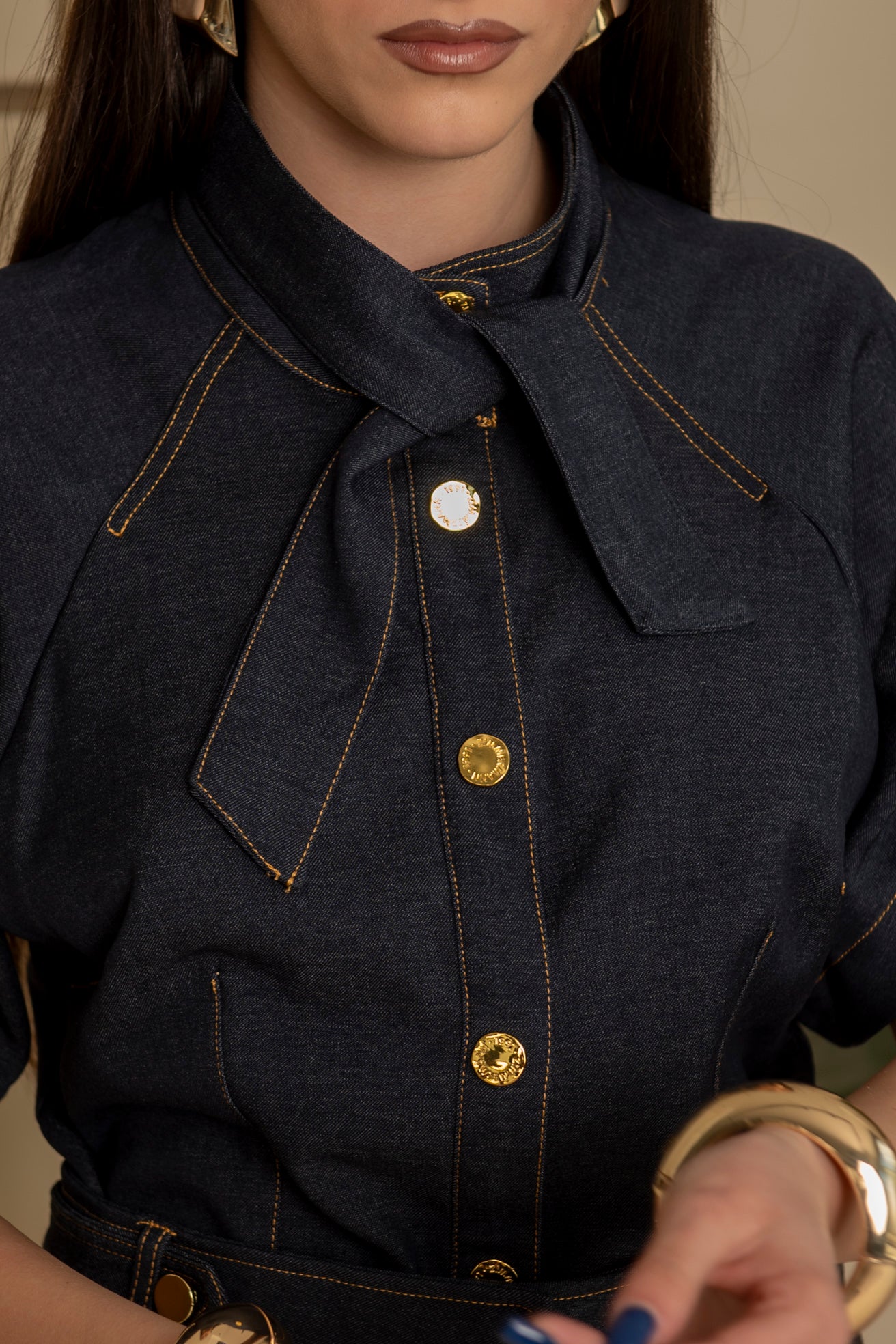 Cordset denim mezza manica