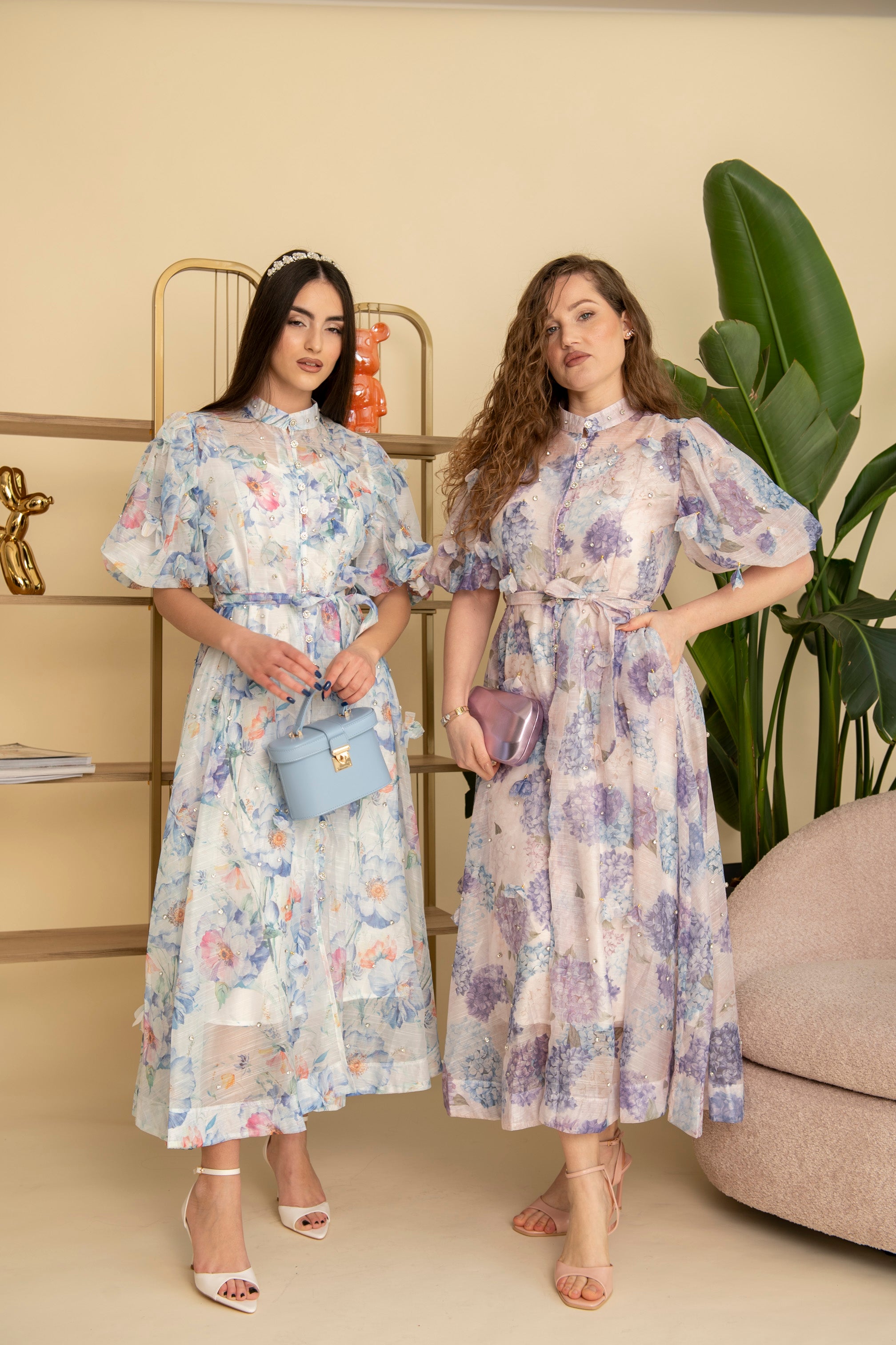 Abito zimmer con fiori 3D