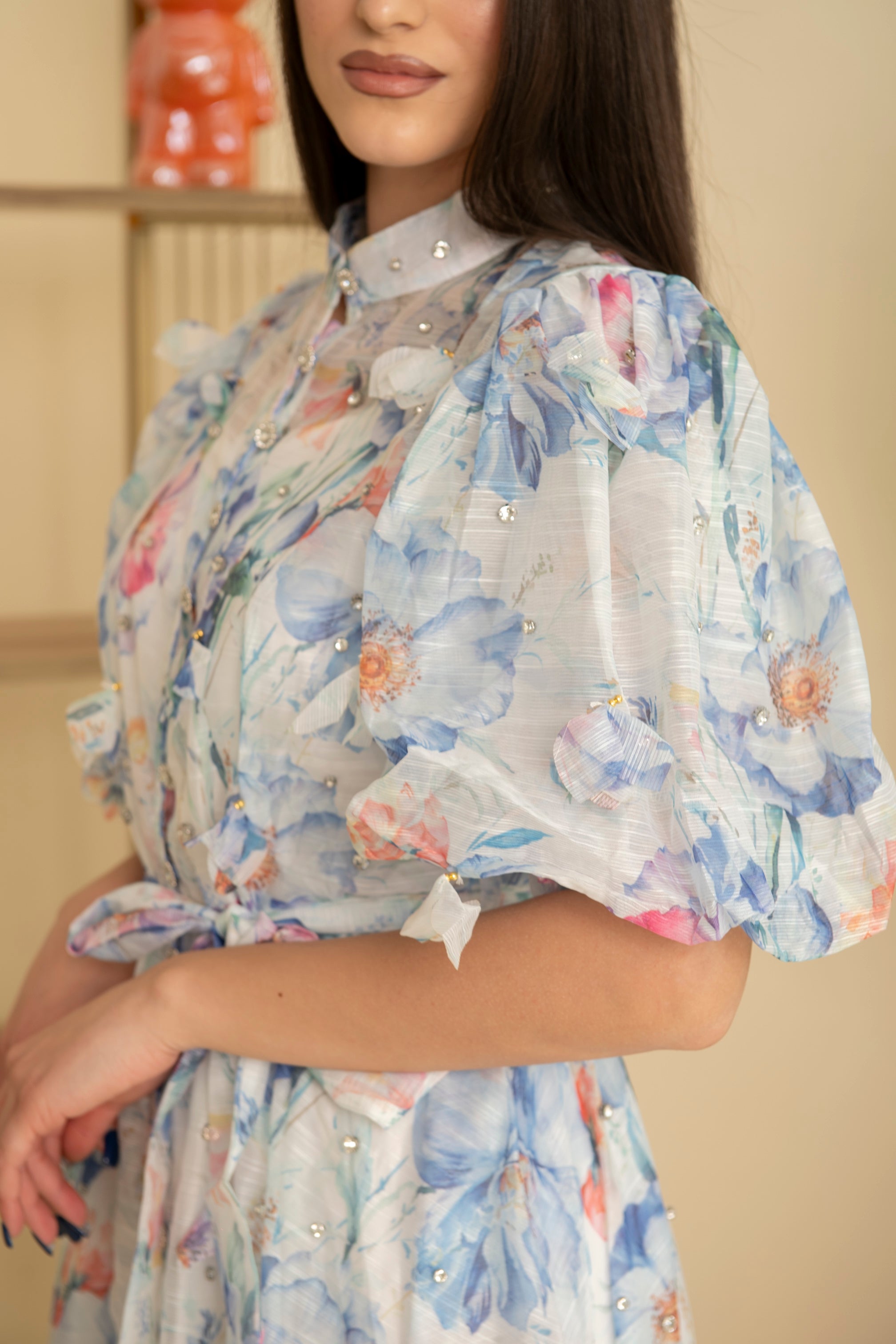 Abito zimmer con fiori 3D