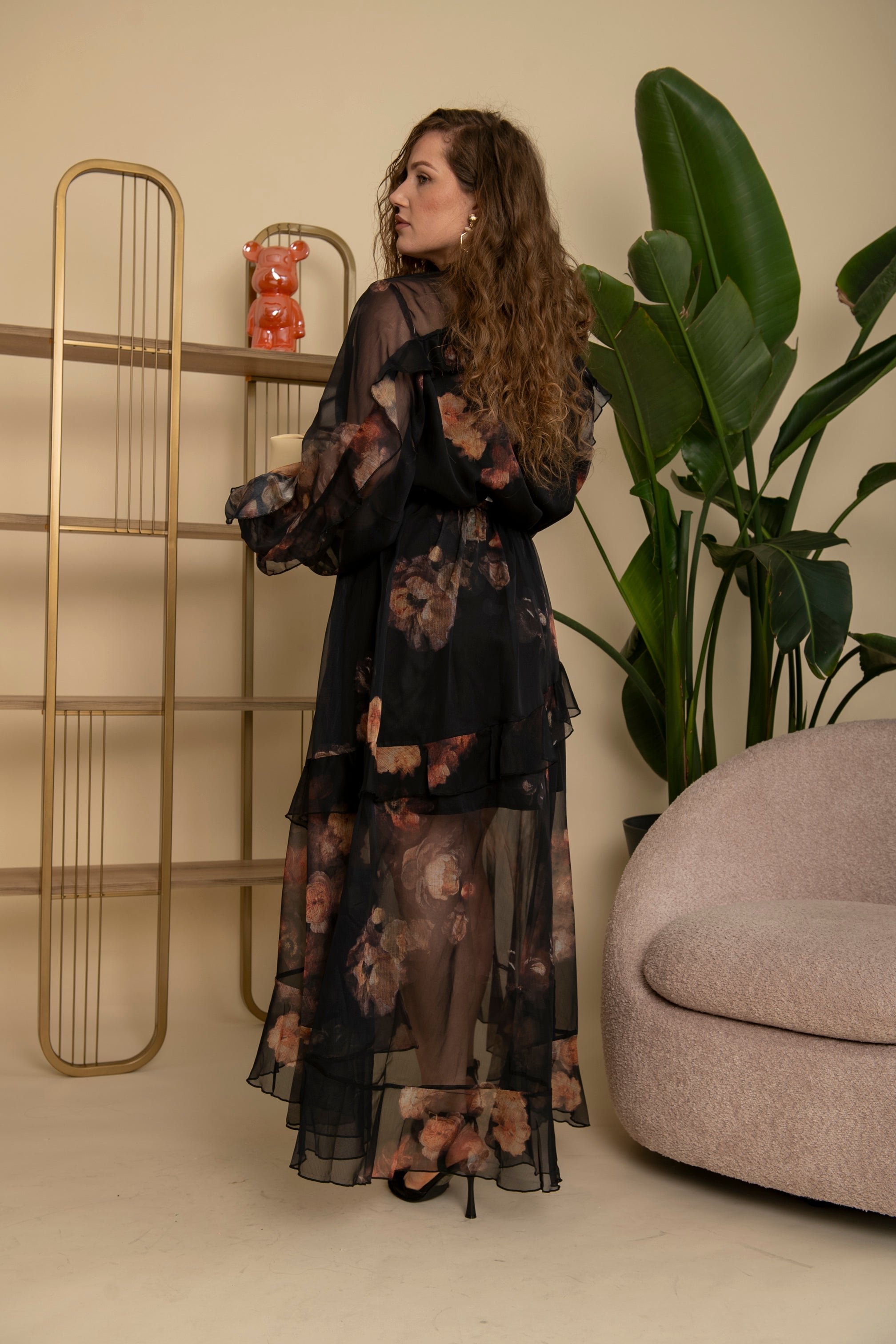 Cordset flowers black