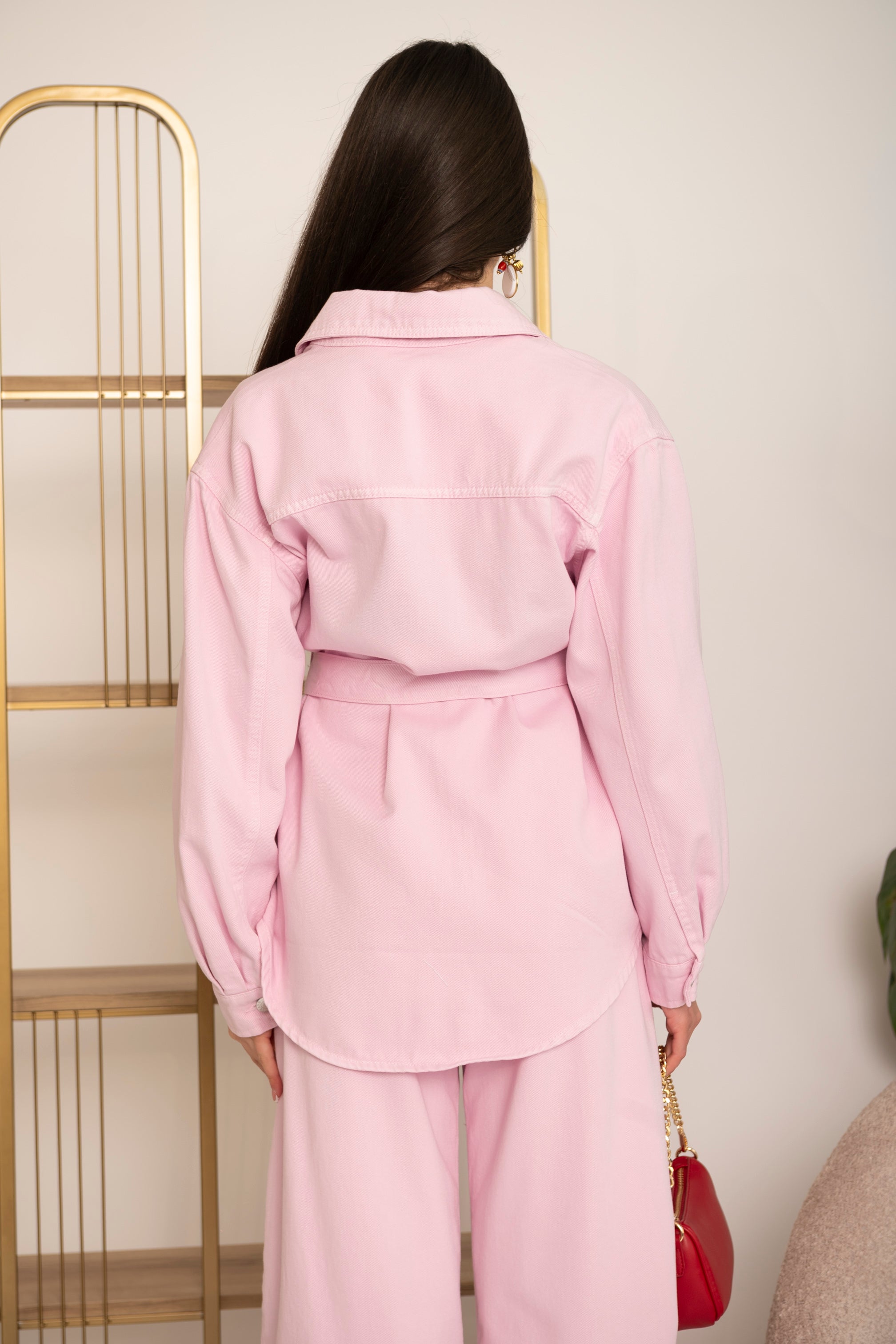 Camicia in denim pink