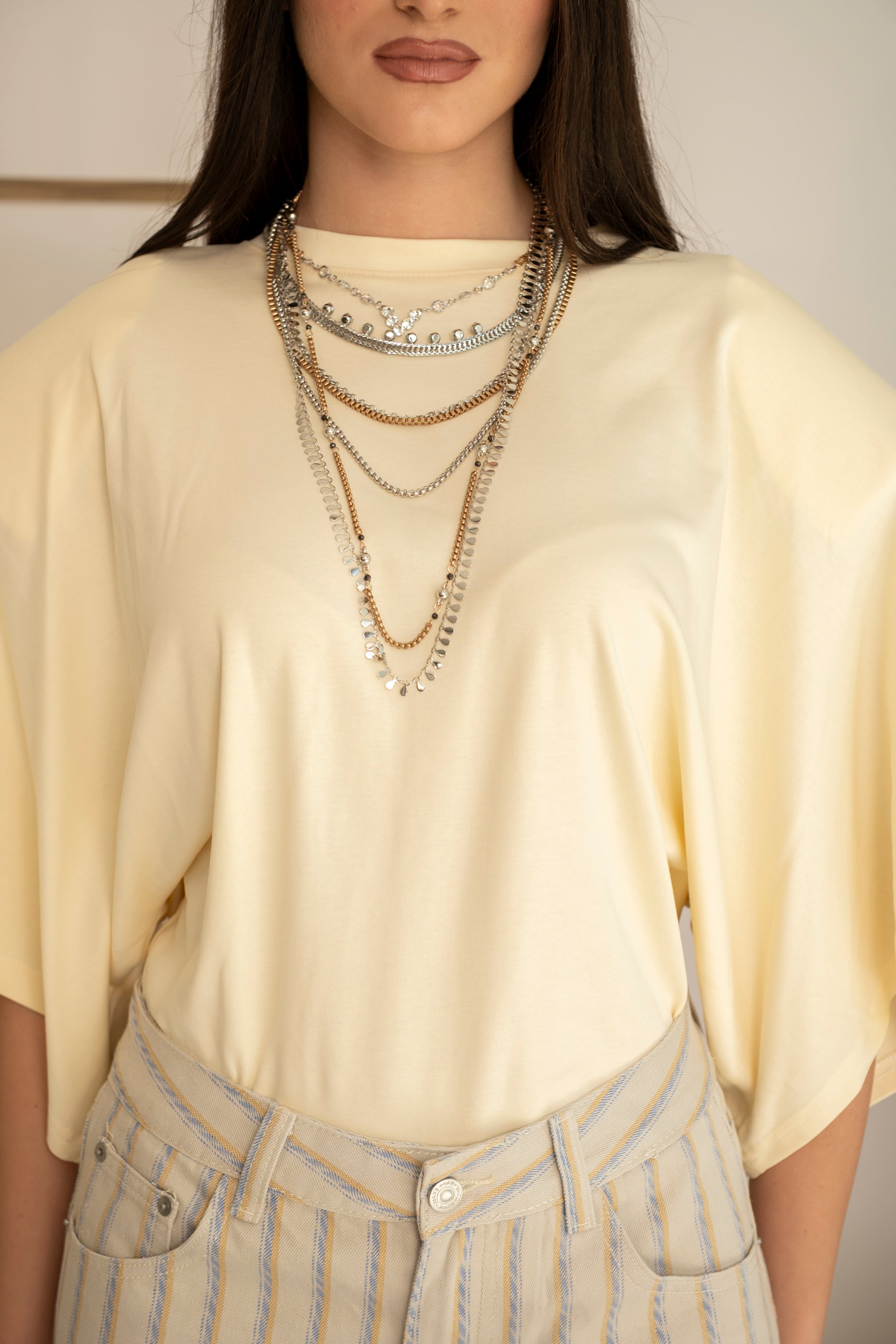 Collana fili e strass