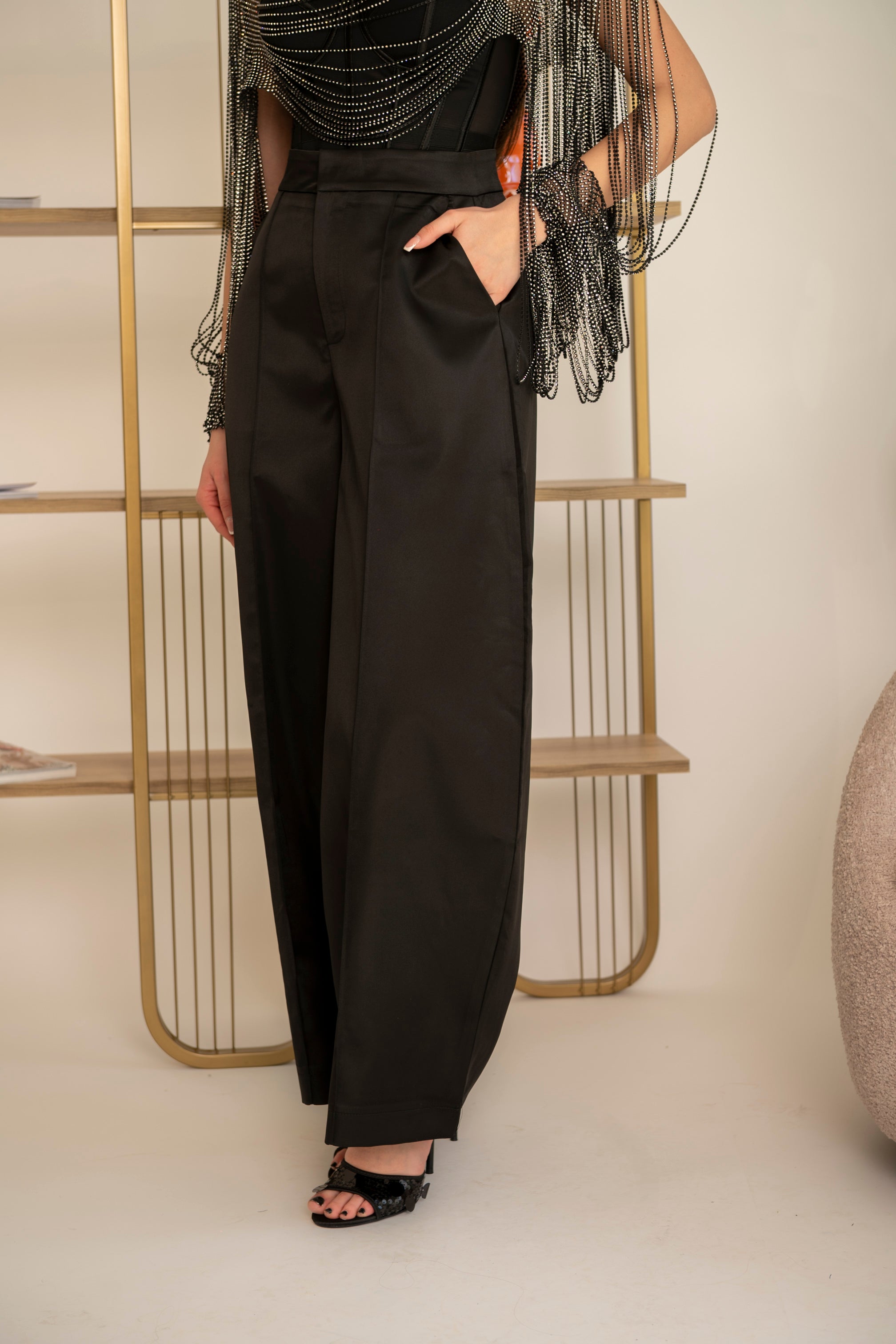 Pantalone ballon in raso