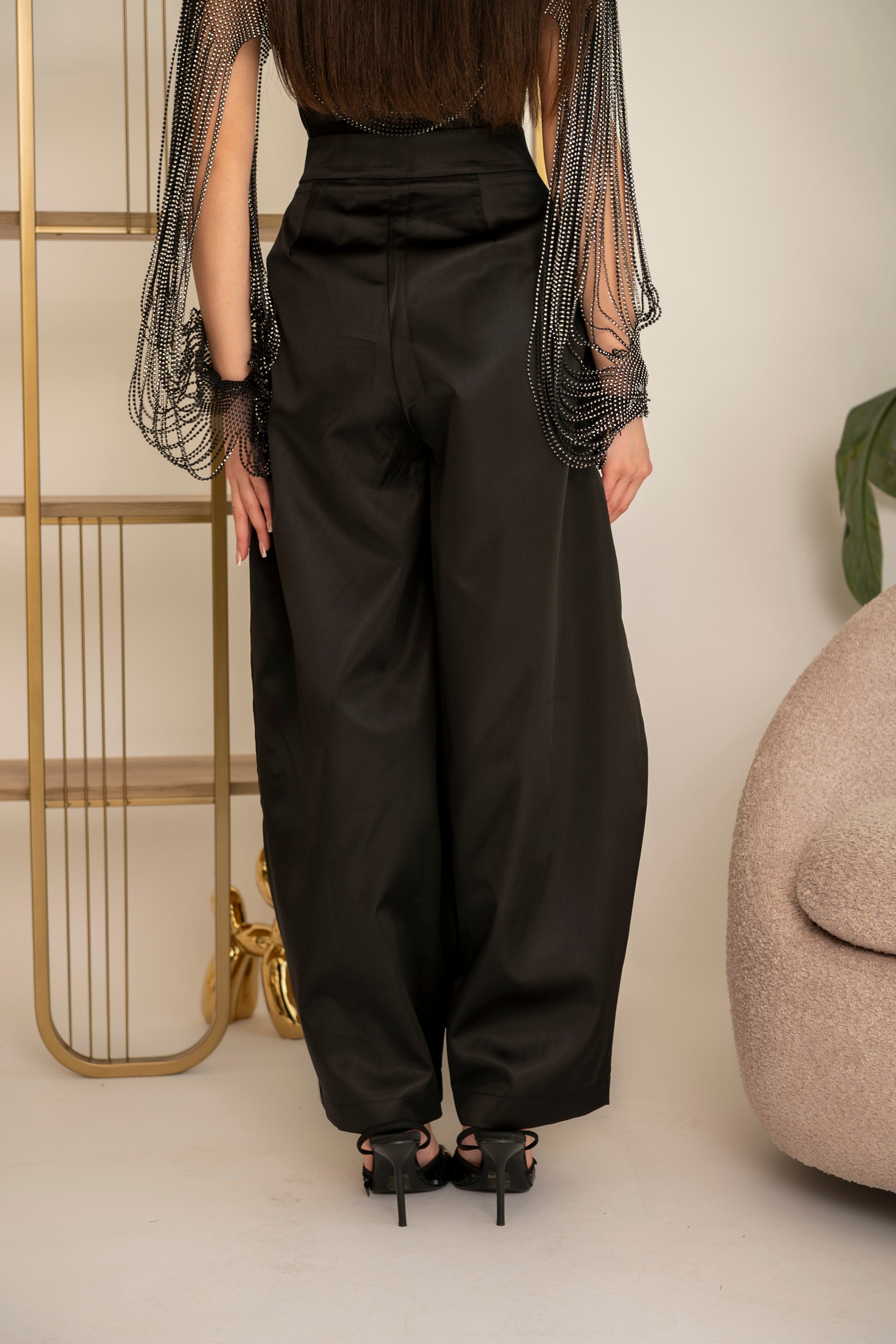 Pantalone ballon in raso