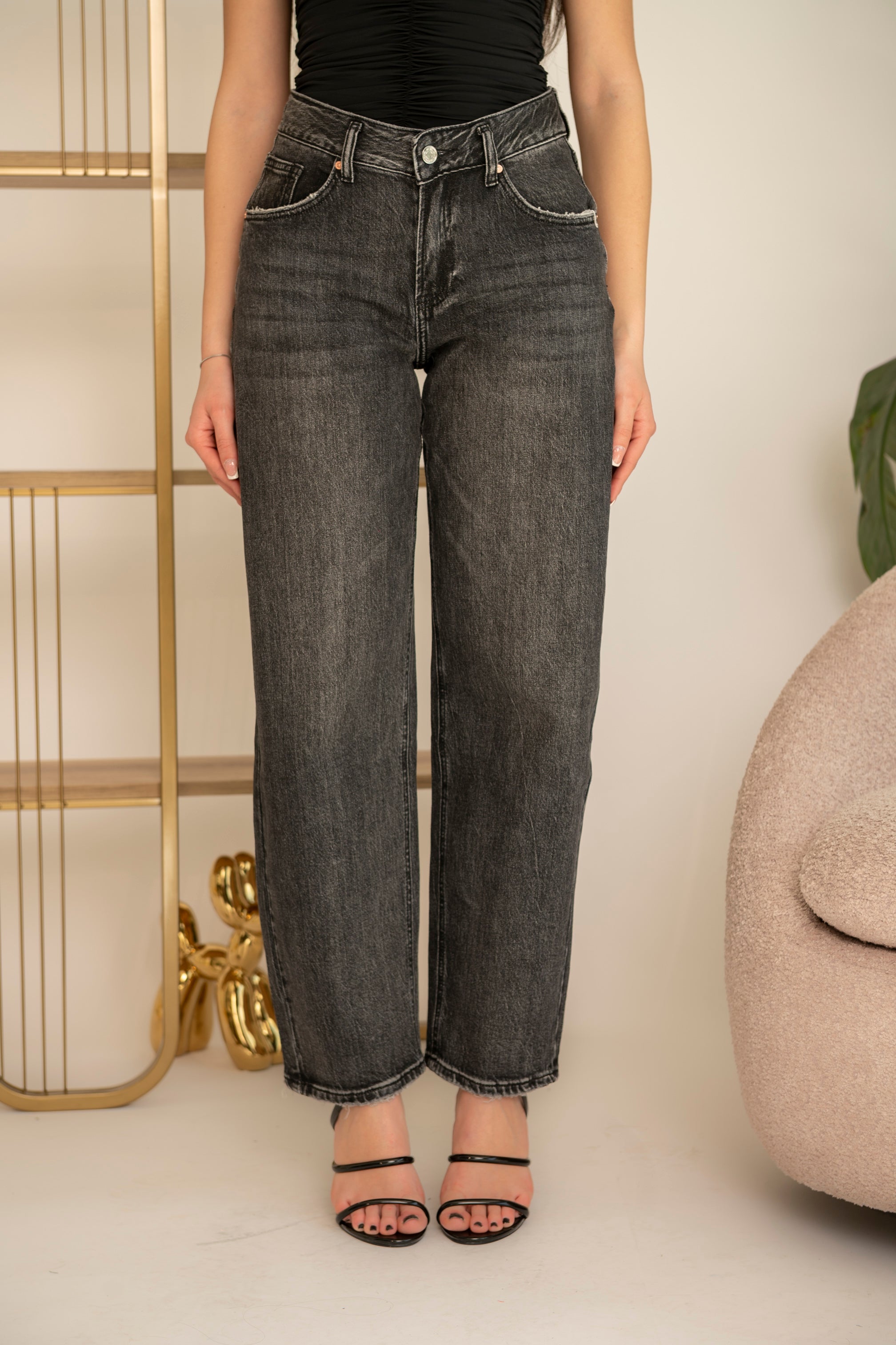 Jeans wide leg black