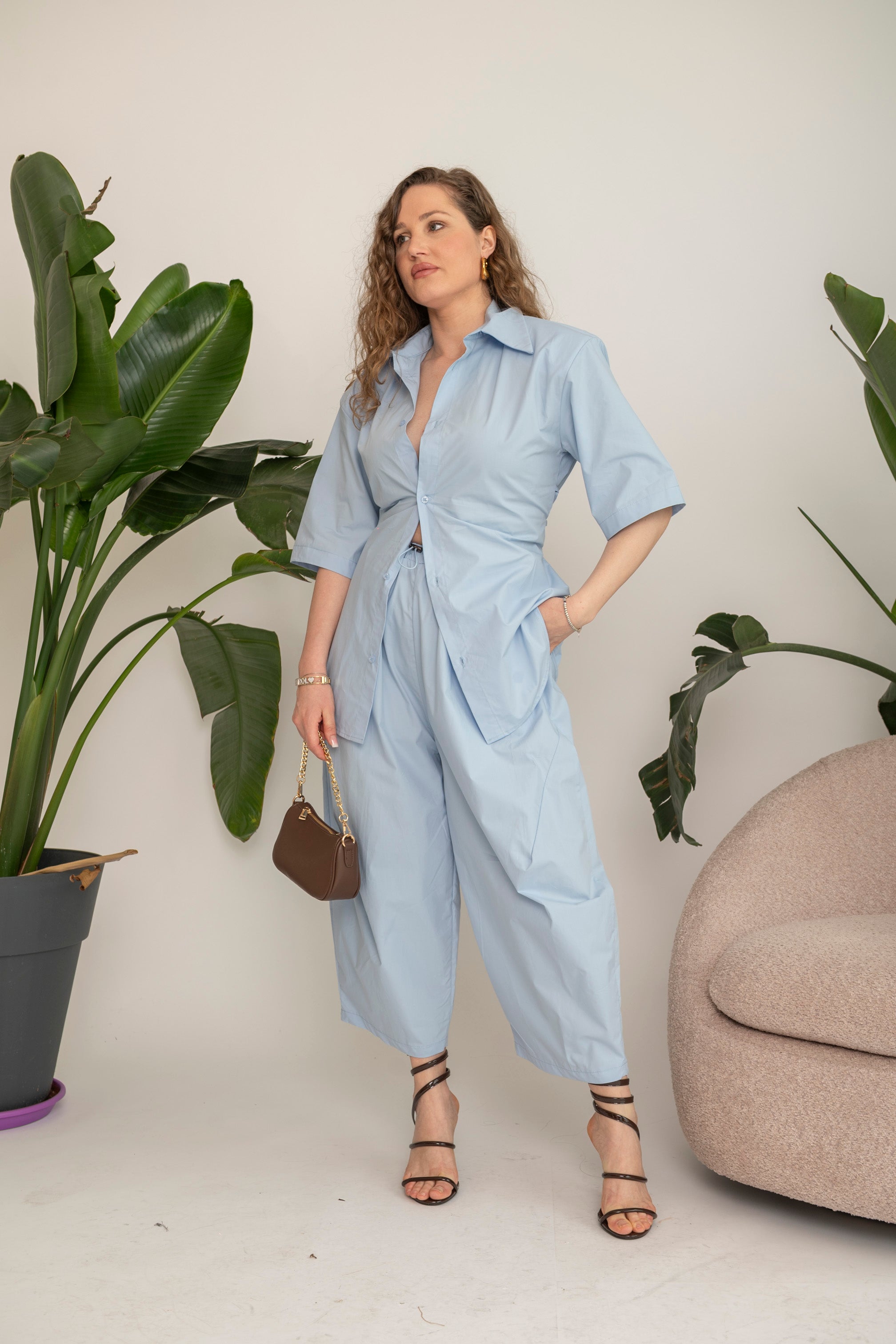 Cordset camicia con stringhe