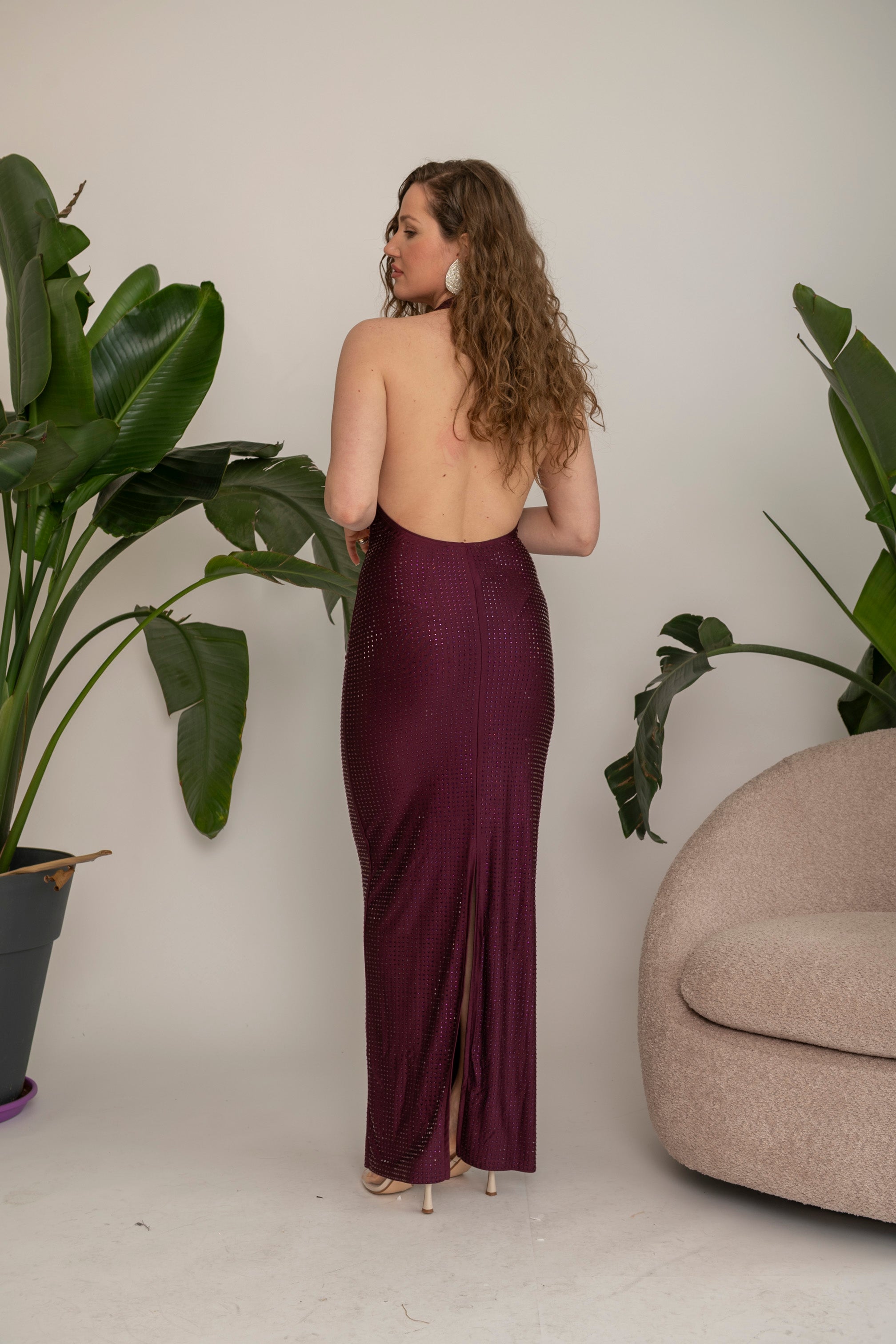 Abito luxury con pietre
