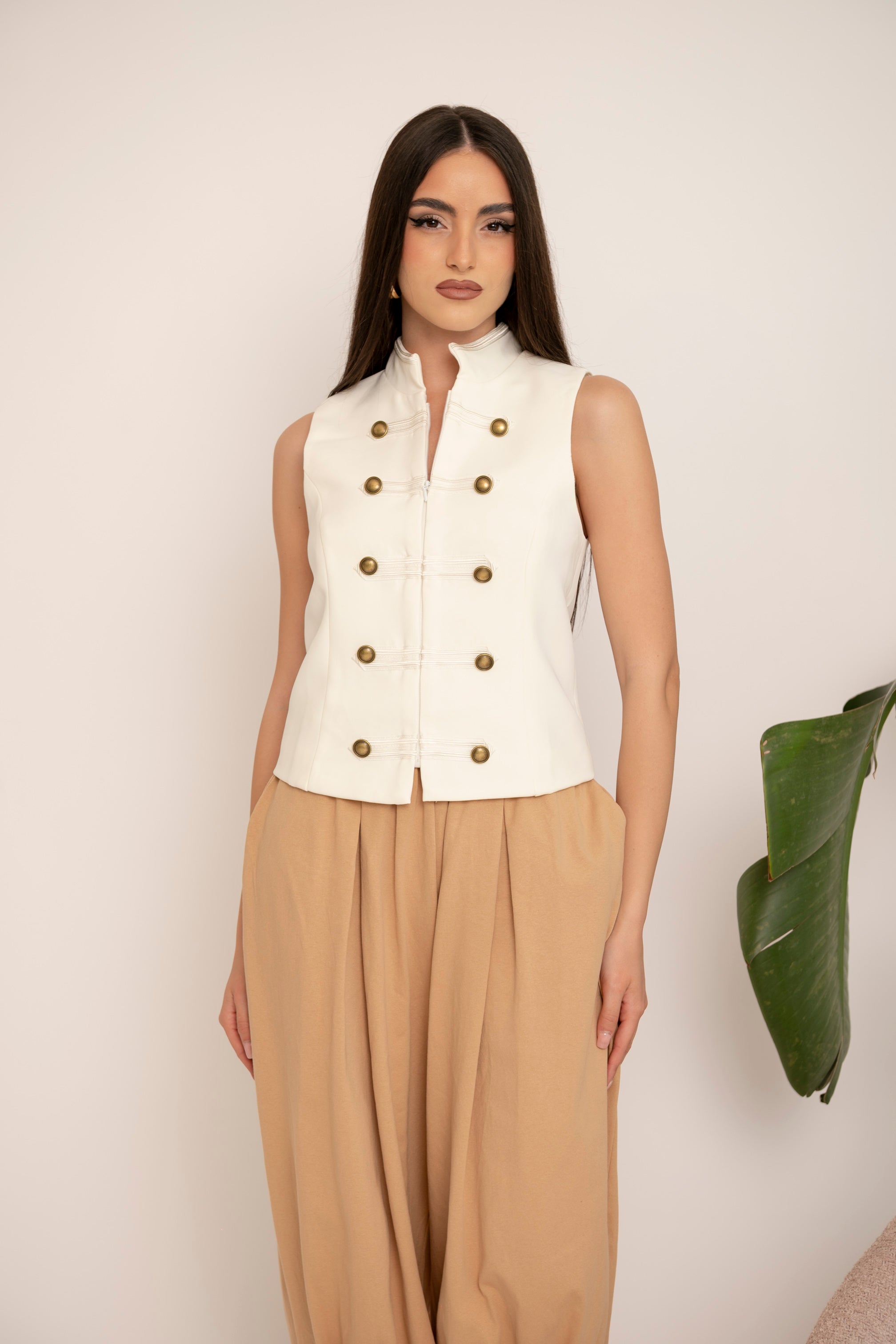 Gilet doppiopetto black and white