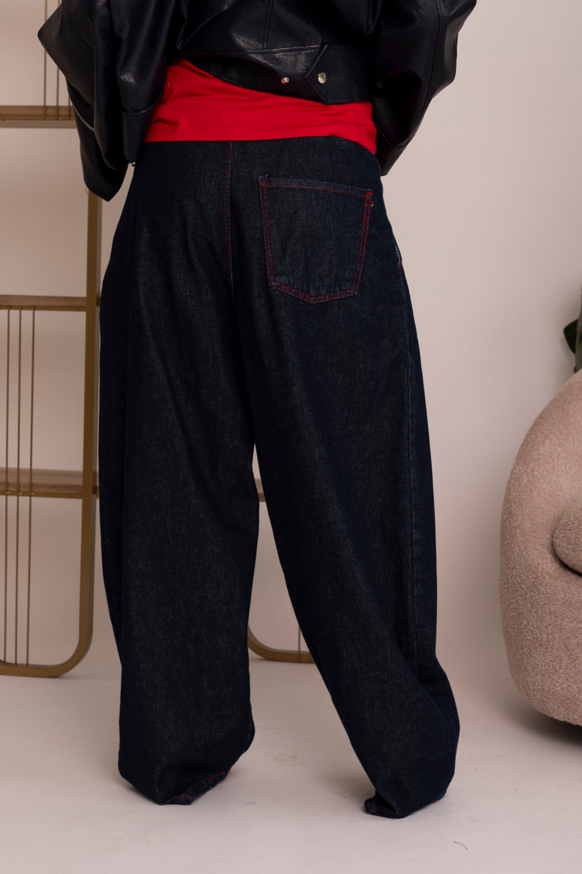 Jeans con elastico in vita