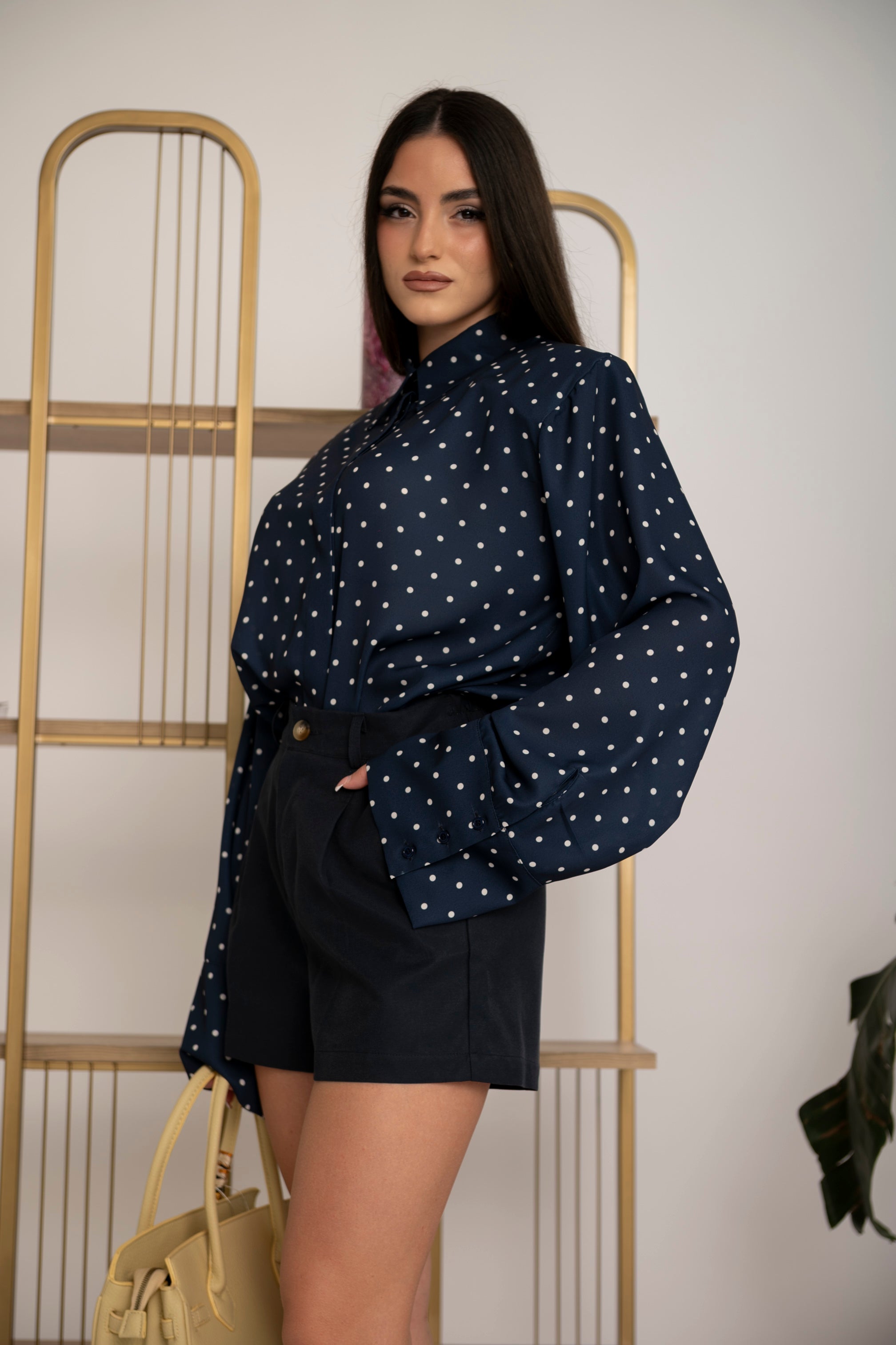 Camicia pois con spalline