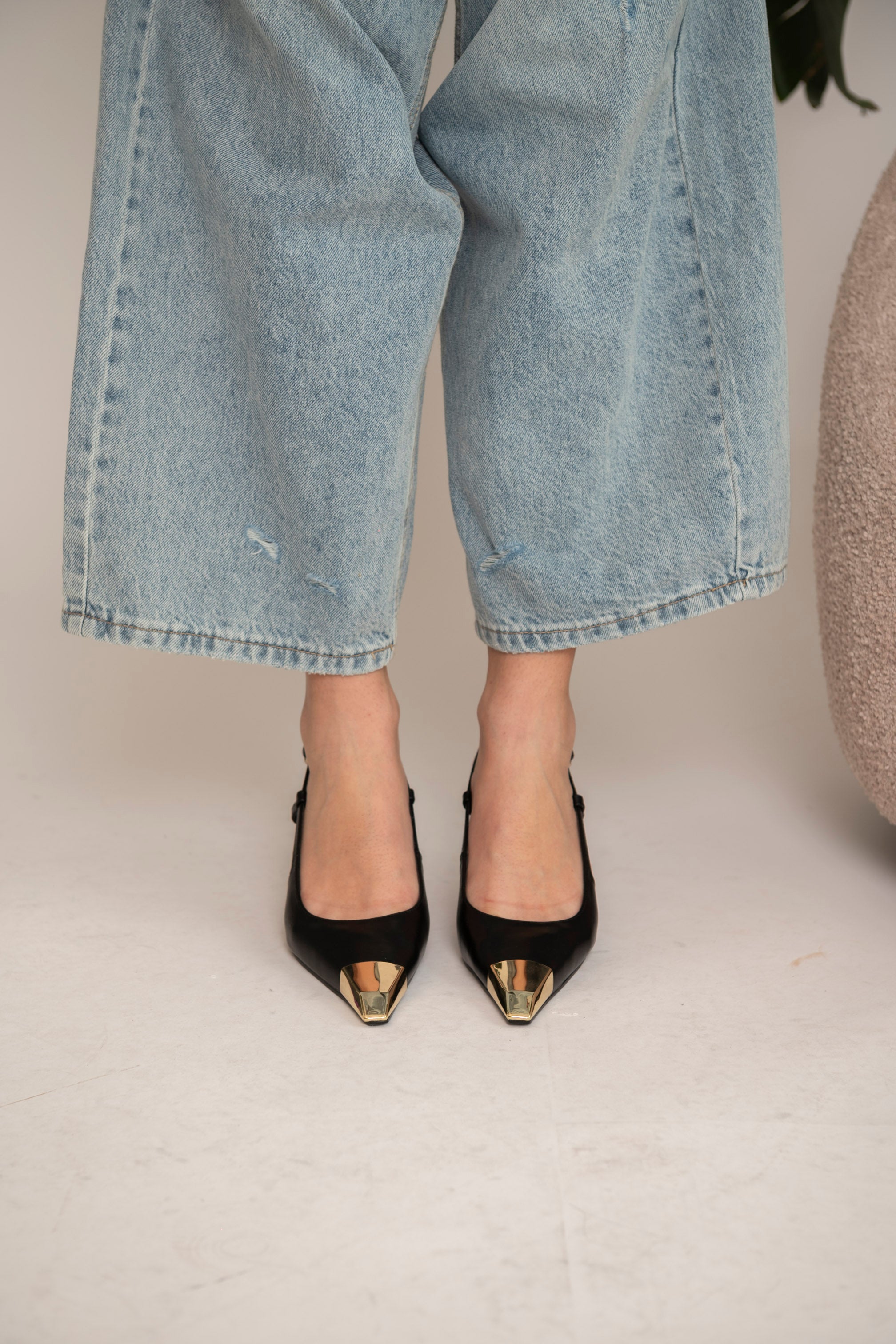 Décolleté punta gold