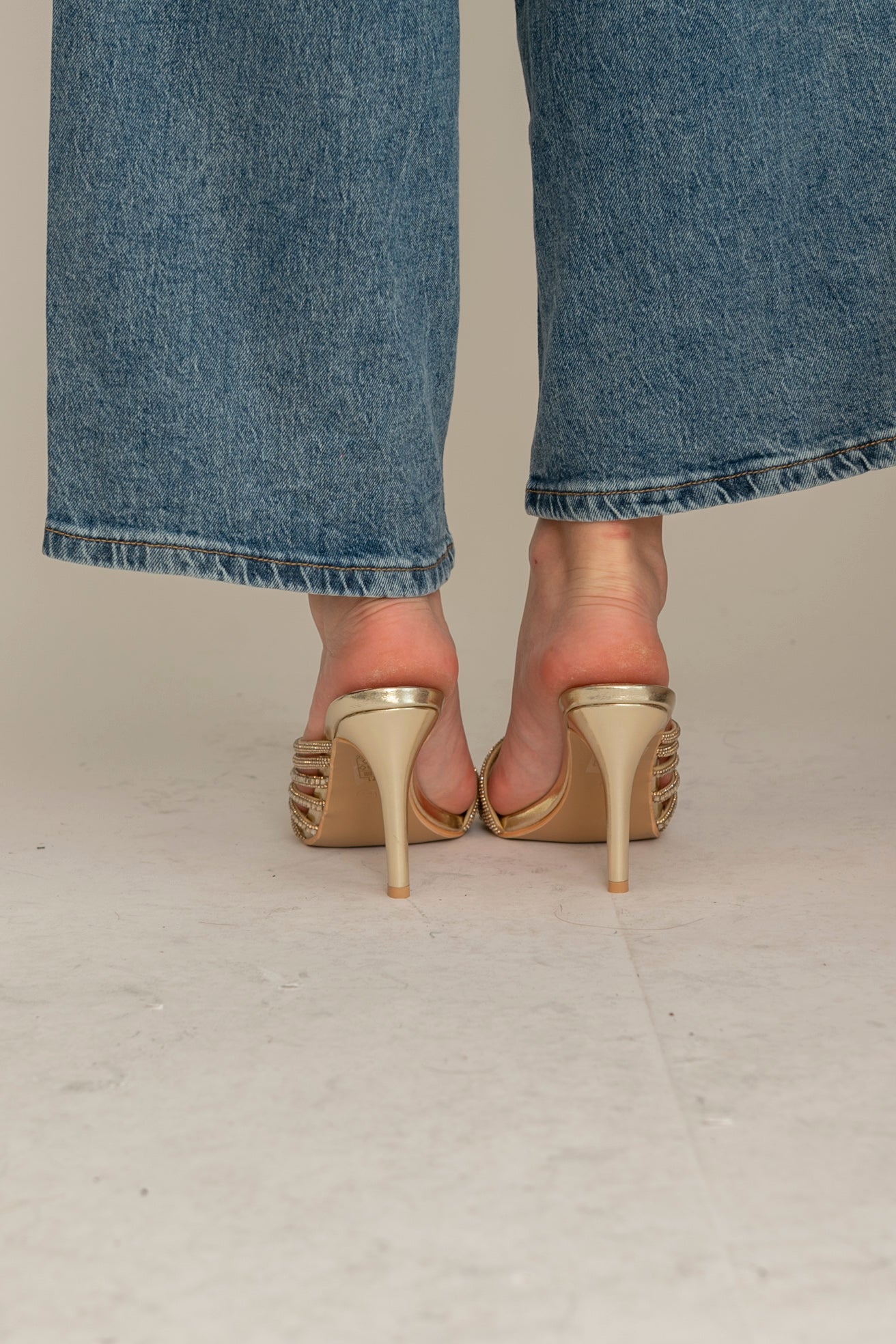 Sandali fascia strass