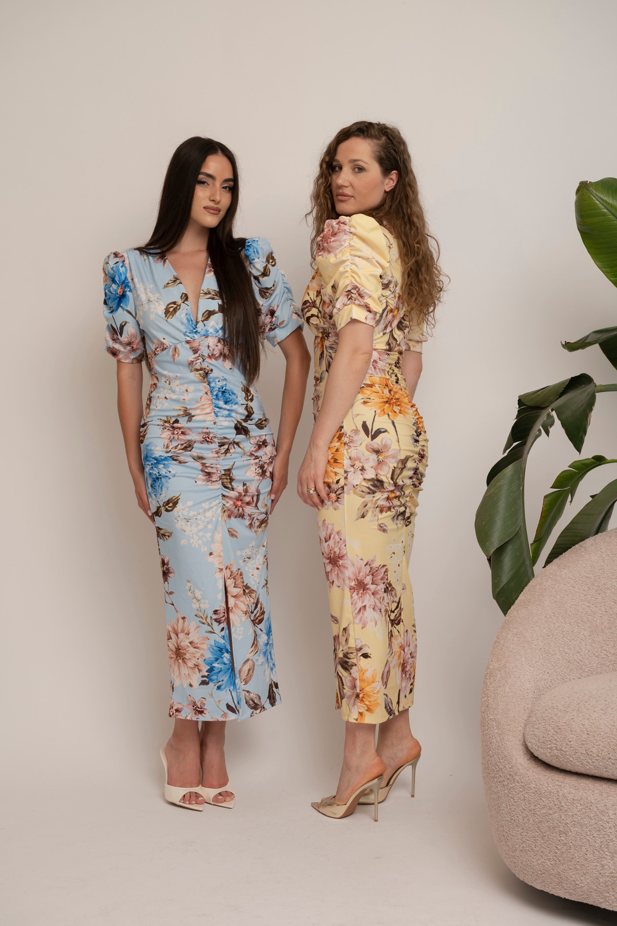 Abito lycra con drappeggio