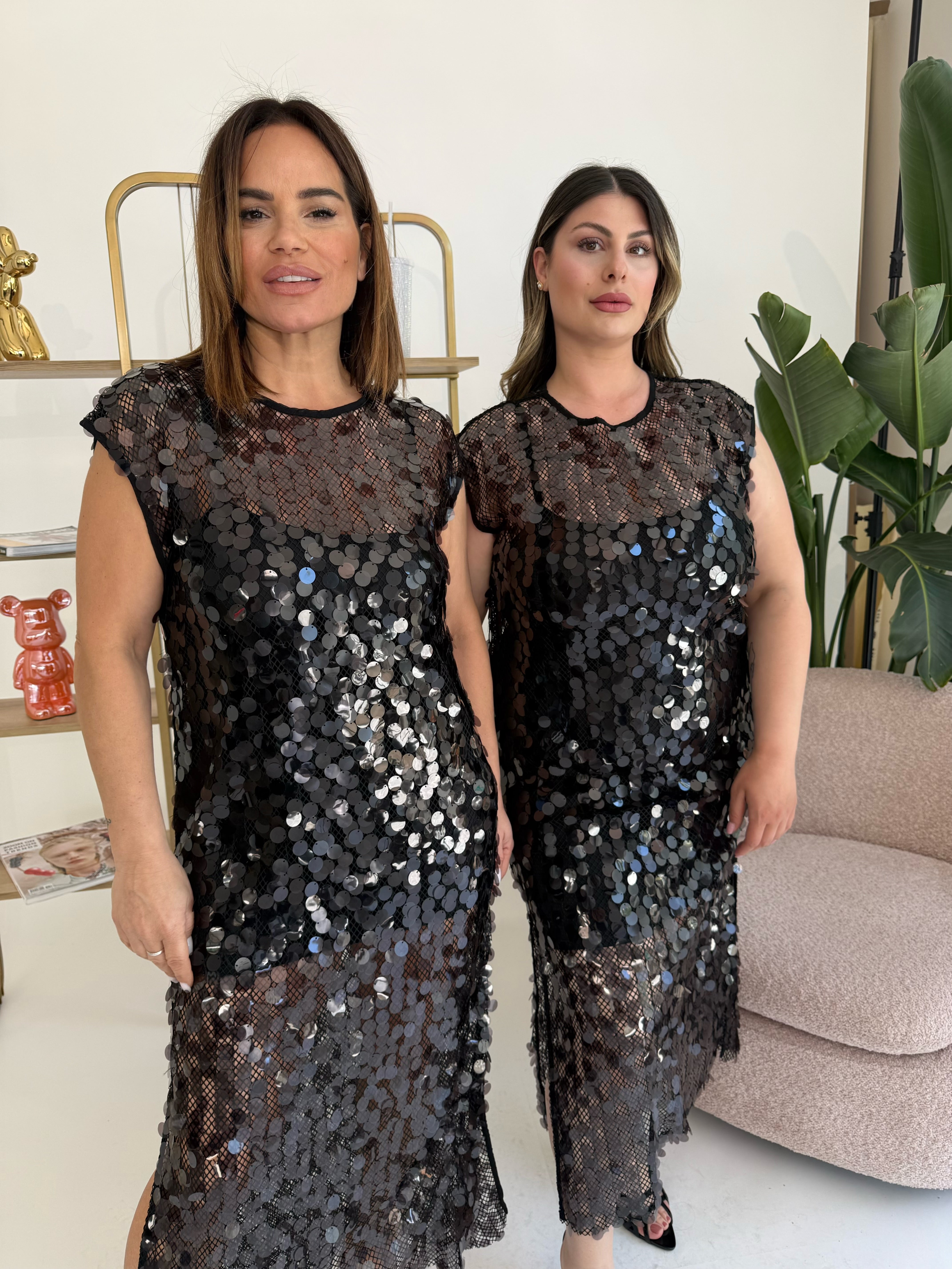 Abito paillettes black
