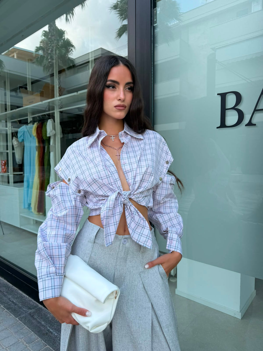 Camicia check knot
