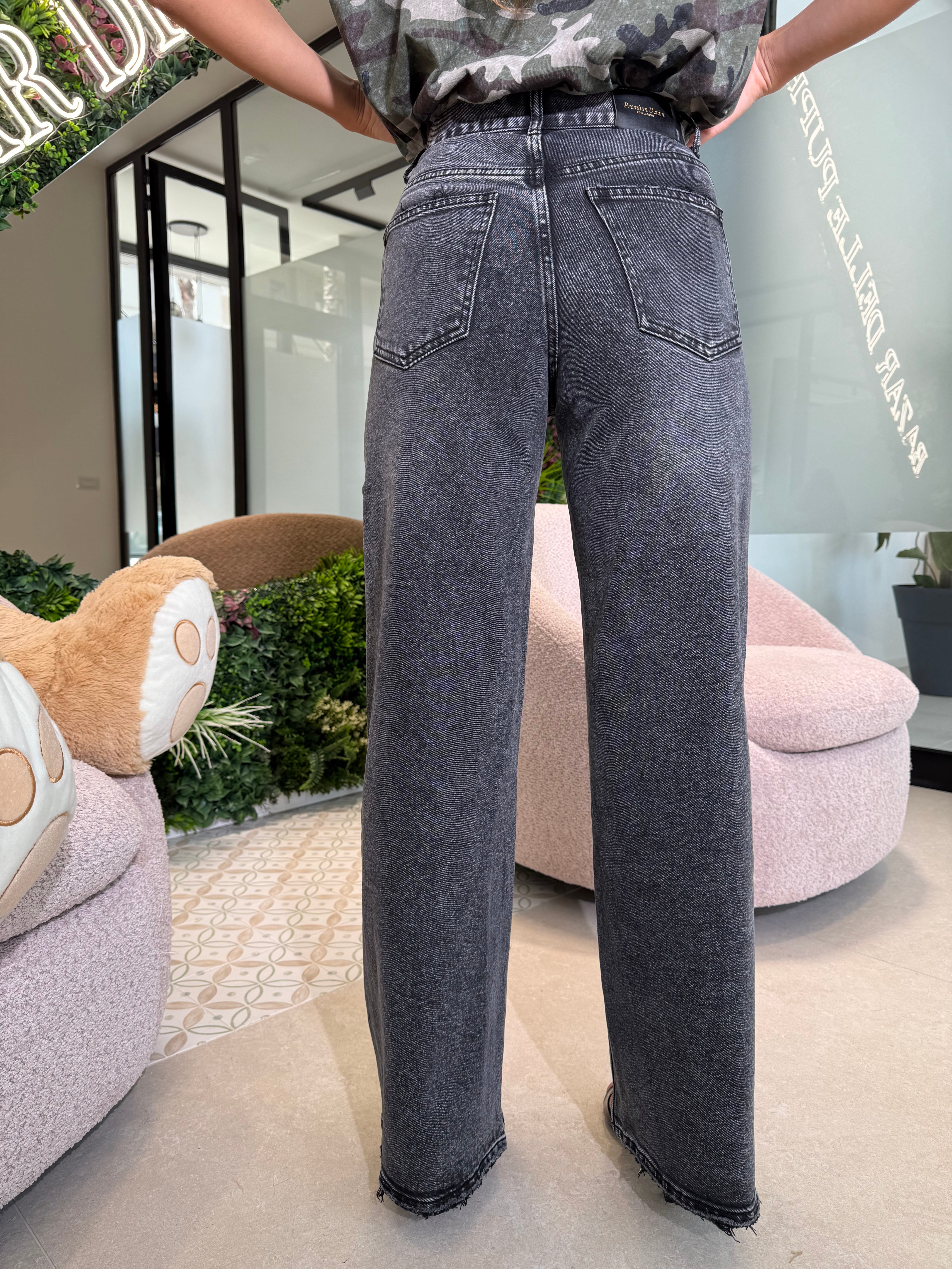 Jeans asimmetrico black