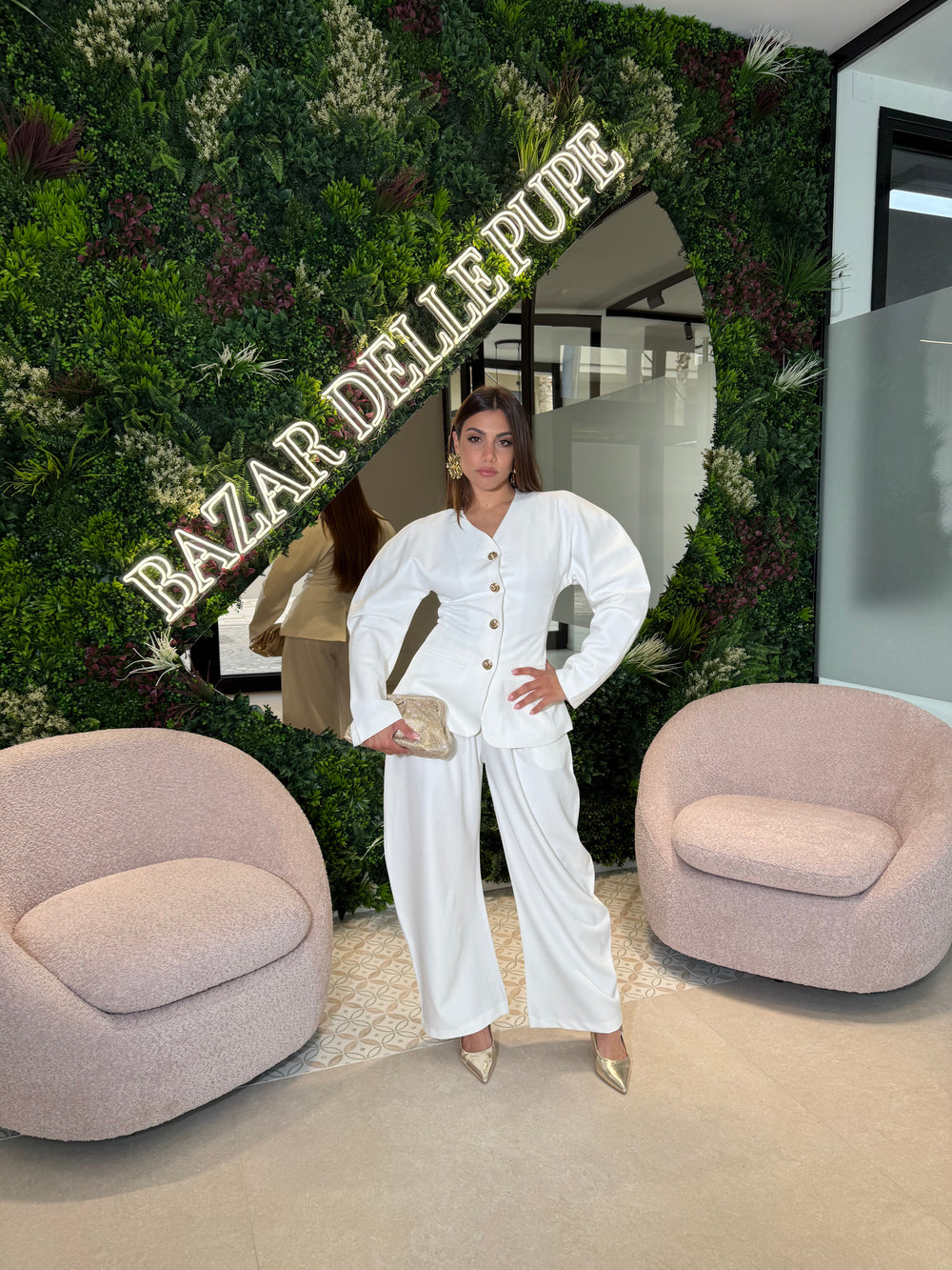 Tailleur ballon white